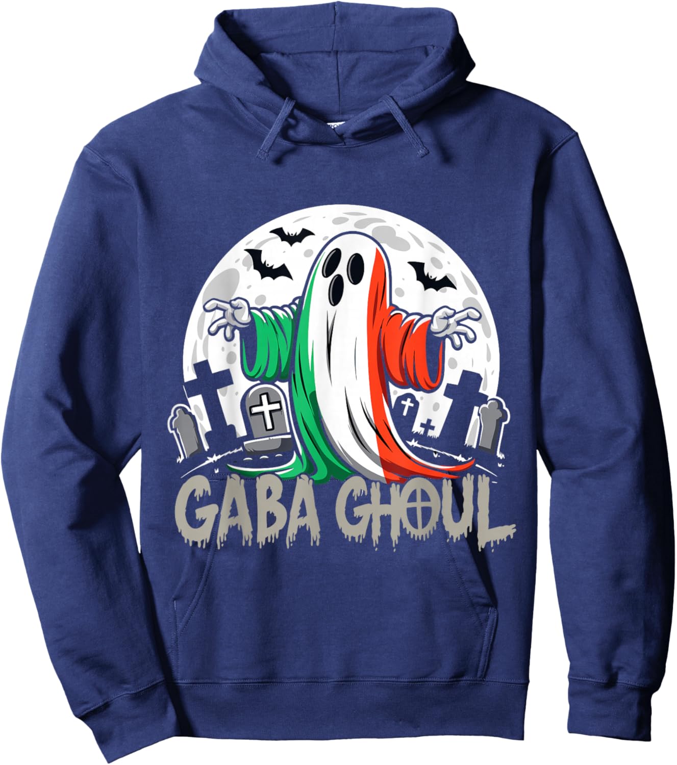 Funny Gaba Ghoul Italian Ghost Graveyard Full moon Gabagool Hoodie - Hoodie | Navy
