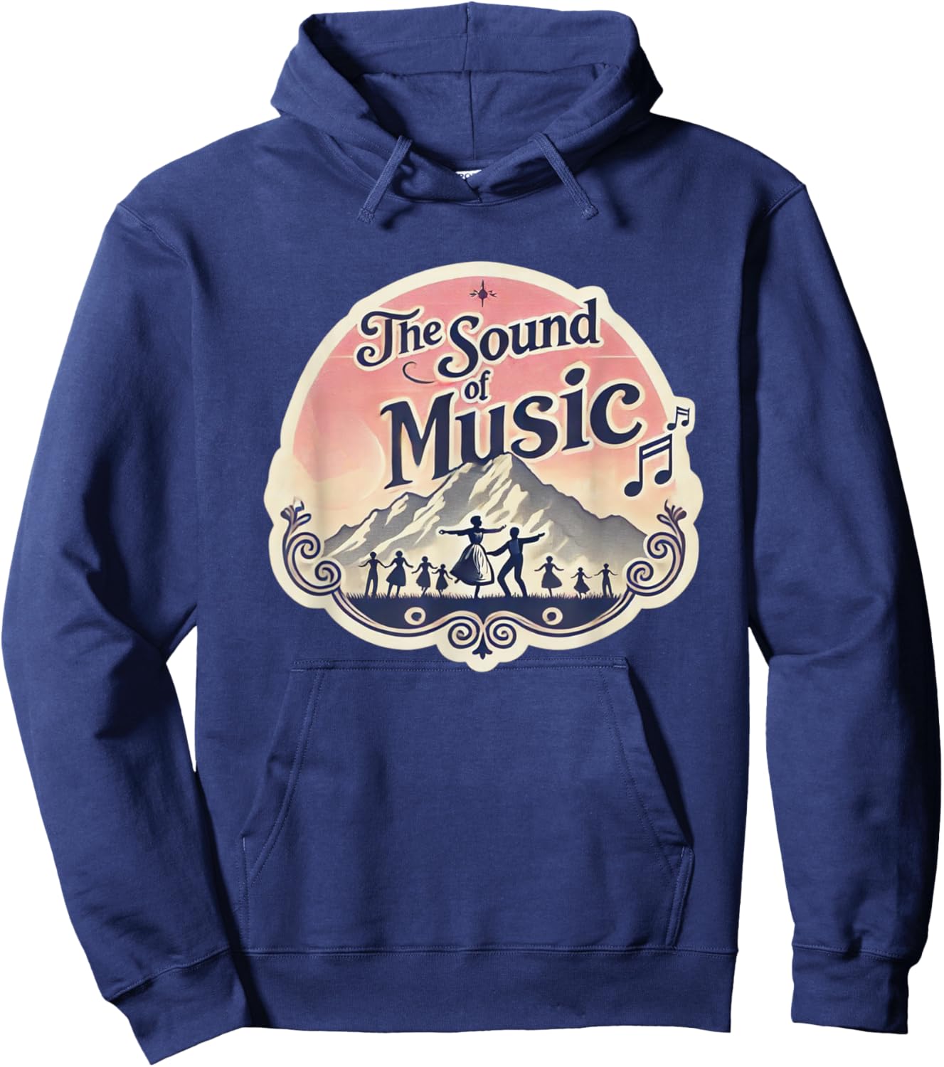 Sunset over the Alps Sound Of Music Family Musical Hoodie - Hoodie | Navy