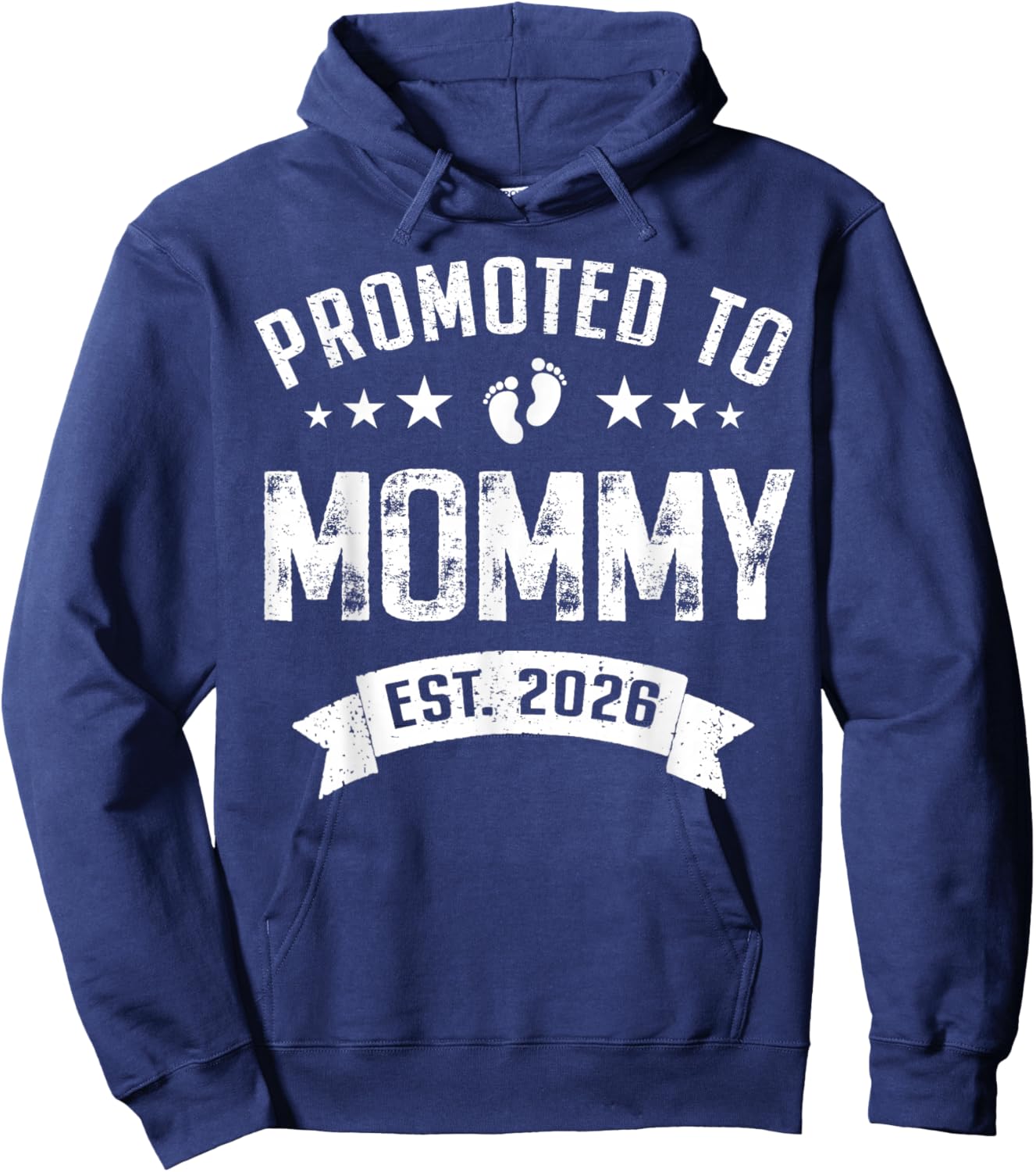 Promoted to Mommy Est. 2026 Soon to Be Mom Mother's Day Hoodie - Hoodie | Navy