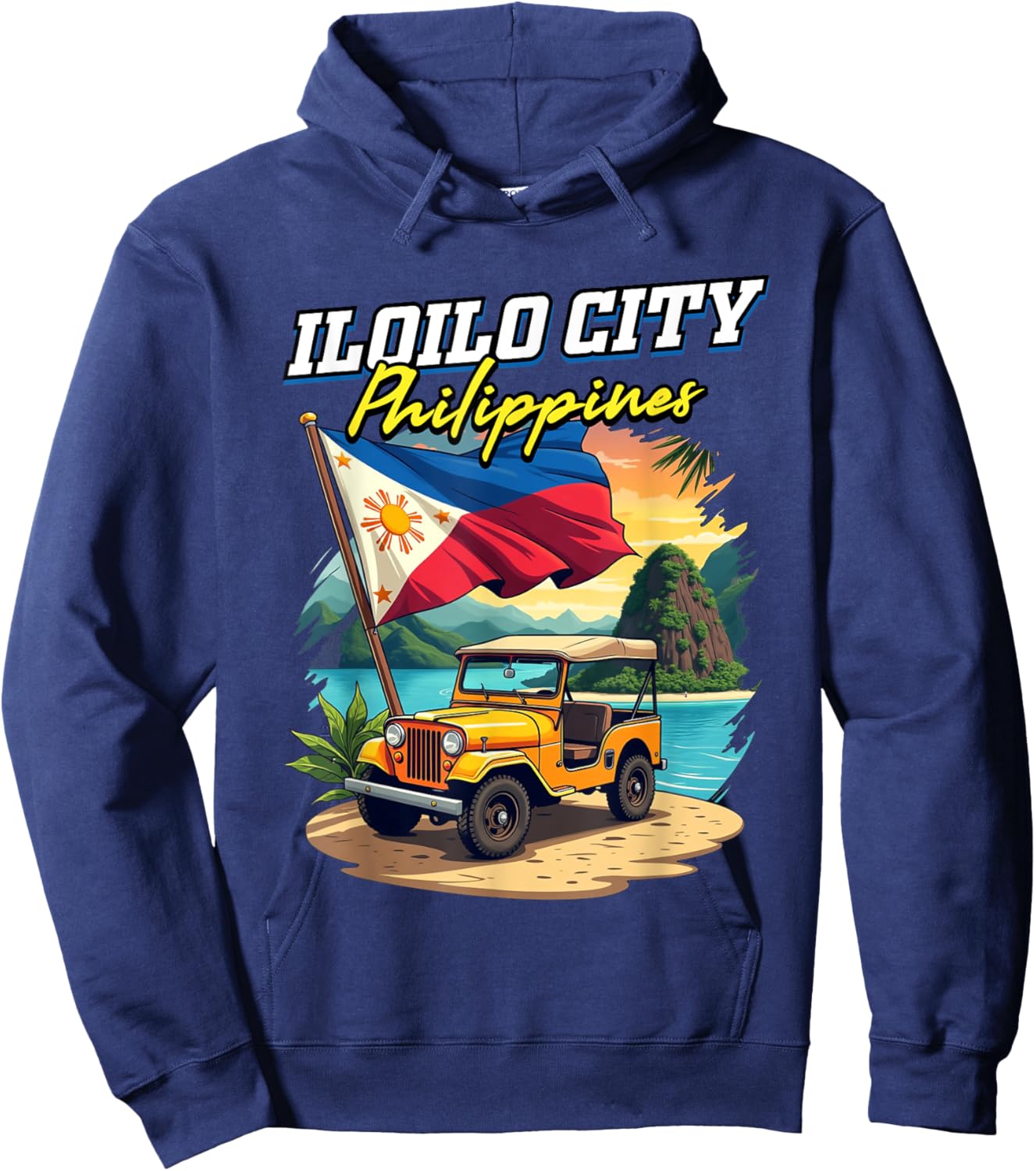 Iloilo City Philippines Travel Vacation Filipino Souvenir Hoodie - Hoodie | Navy