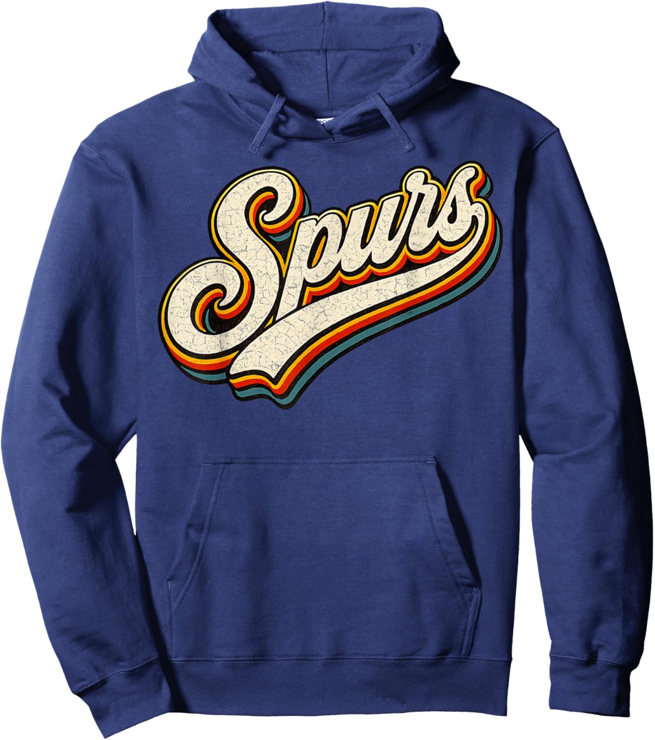 Vintage Spurs Retro Season Game Funny Women Kids Hoodie - Hoodie | Navy