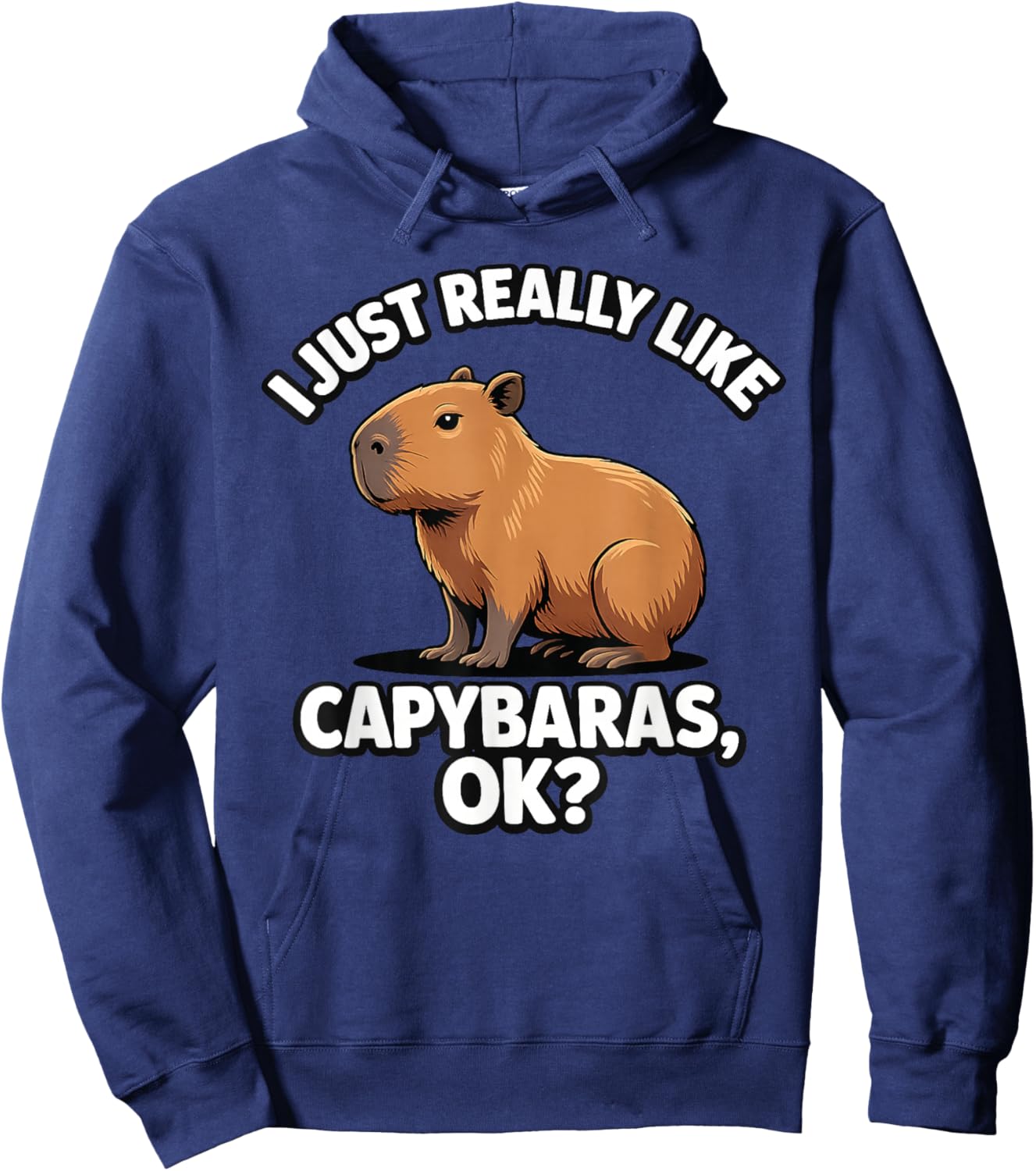 I Just Really Like Capybaras Ok Cute Capybara Men Women Kids Hoodie - Hoodie | Navy