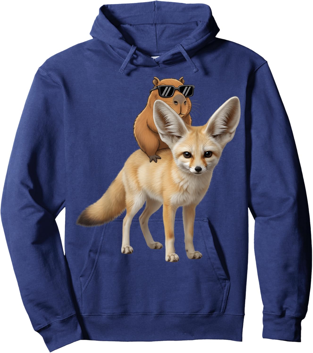 Capybara Fox Lover Funny Graphic Boys Girls Kids Hoodie - Hoodie | Navy
