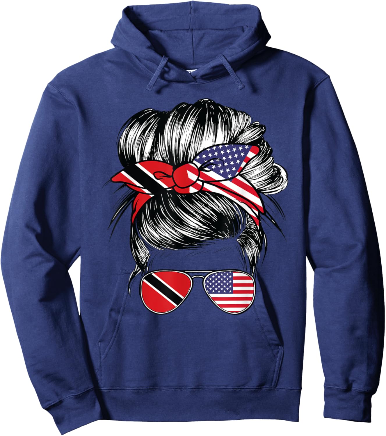 Trinidad Flag Trinidadian Women American USA Trinidad Hoodie - Hoodie | Navy