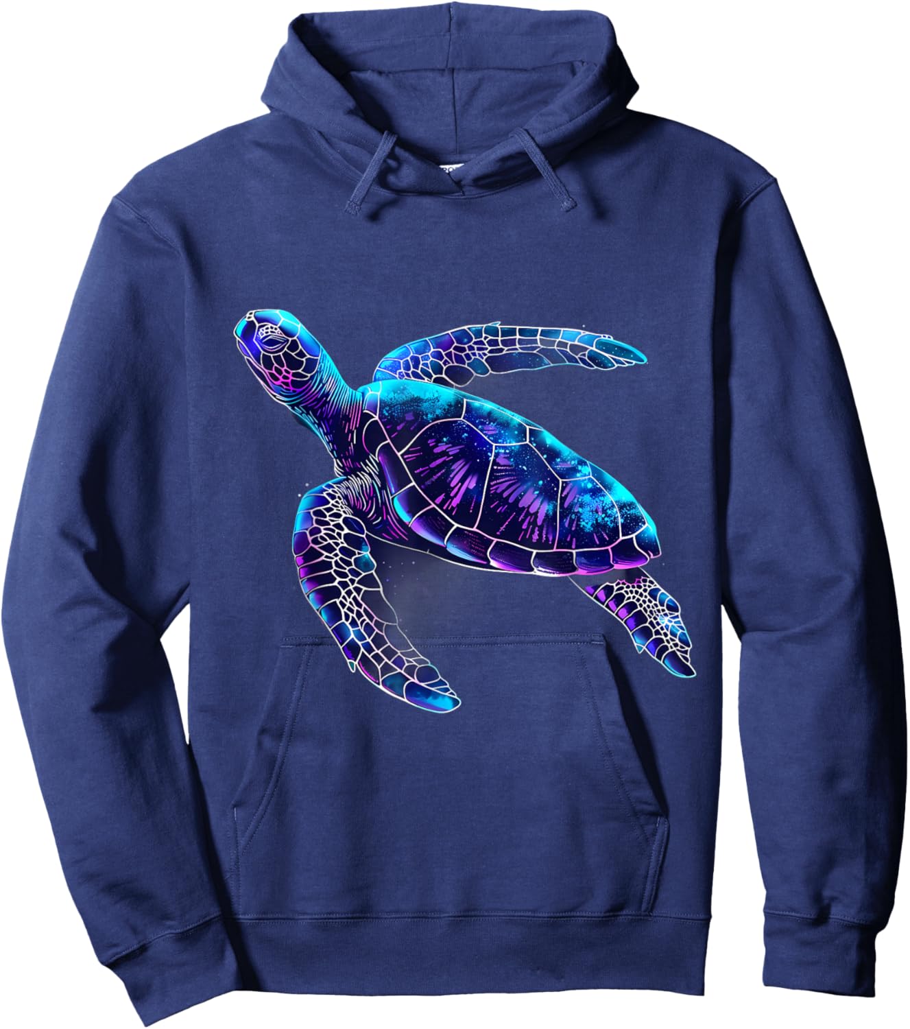 Sea Turtle Marine Mammal Ocean Sea Turtle Artwork Motif Hoodie - Hoodie | Navy