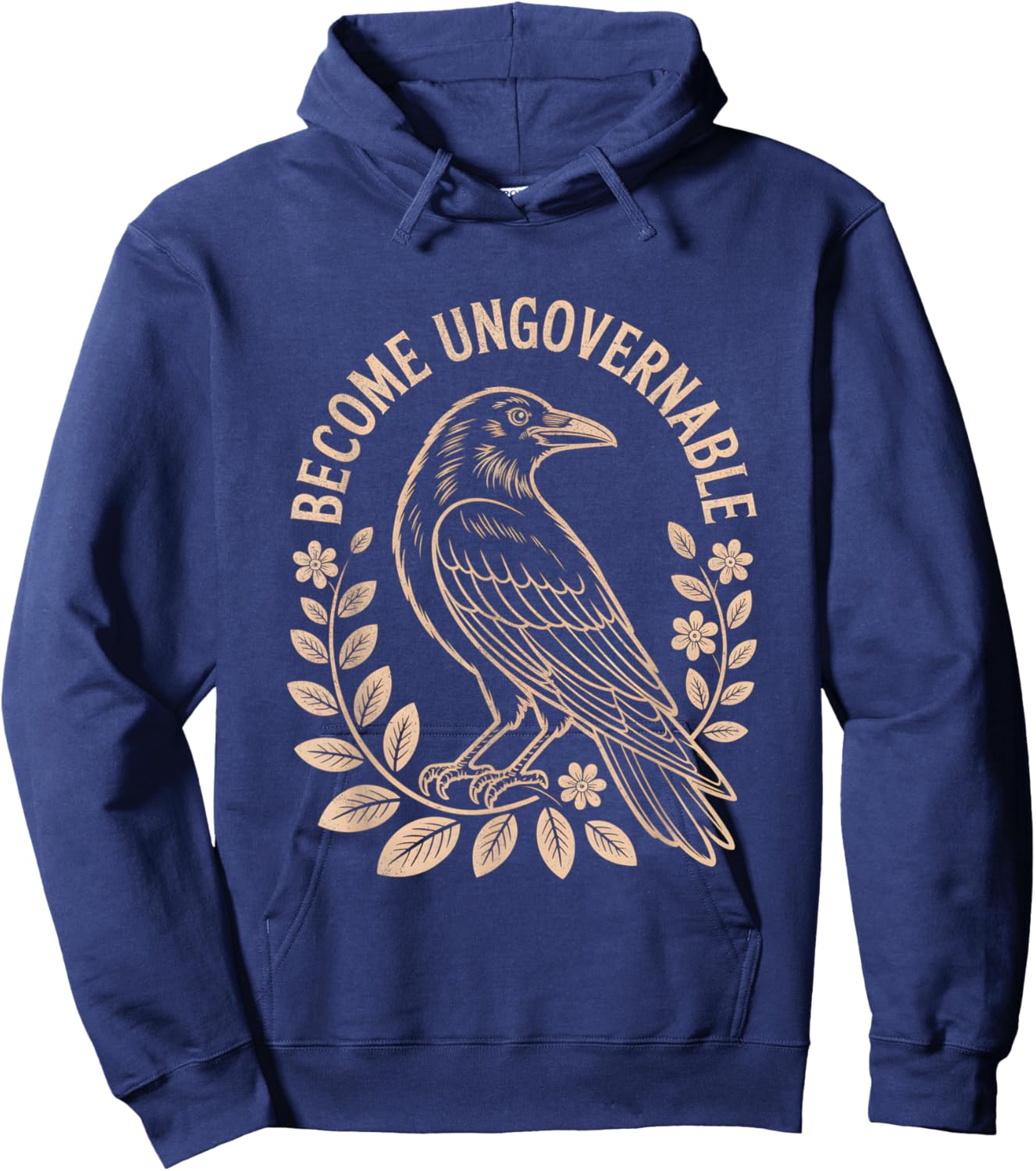 Become Ungovernable Shirt Funny Crow Vinatge Retro Hoodie - Hoodie | Navy
