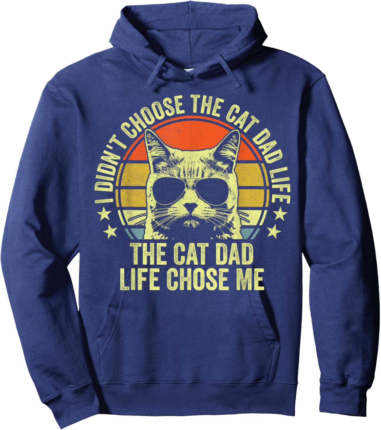 Cat Dad Shirt Funny Cat Daddy Father's Day Cat Dad Hoodie - Hoodie | Navy