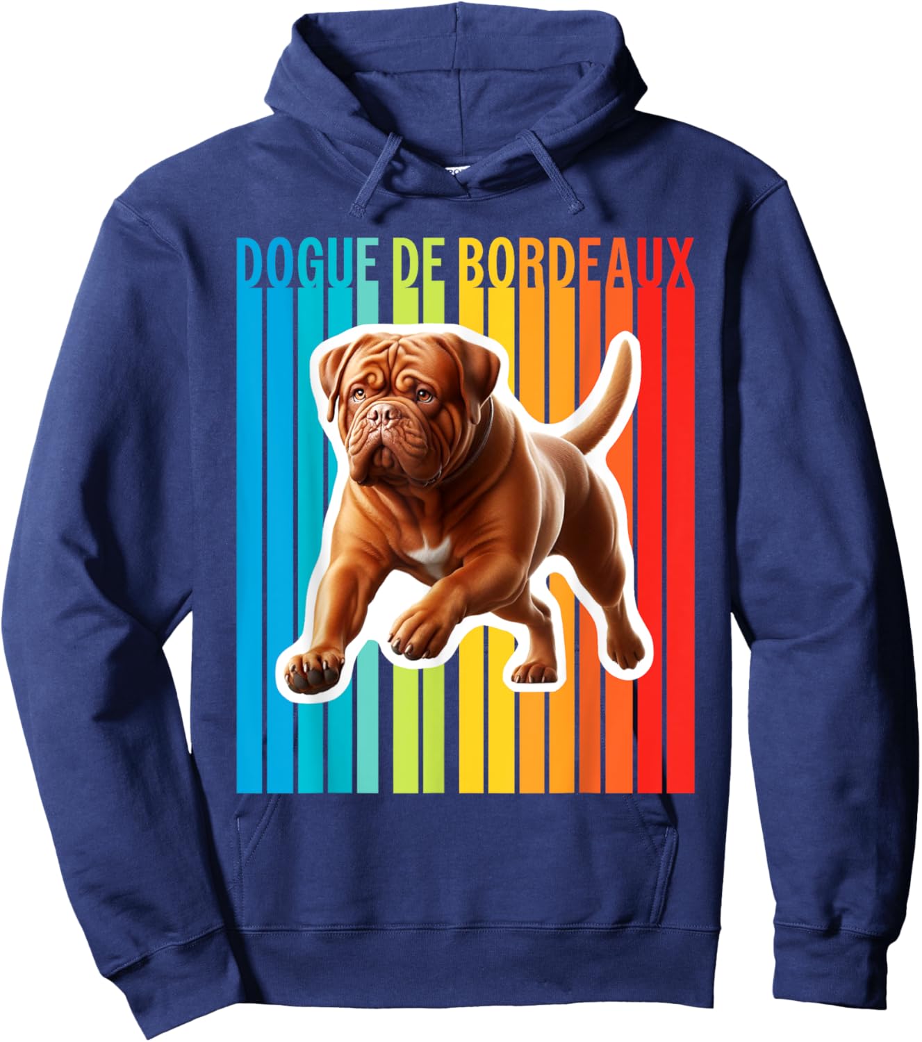 Colorful Dogue de Bordeaux Hoodie - Hoodie | Navy