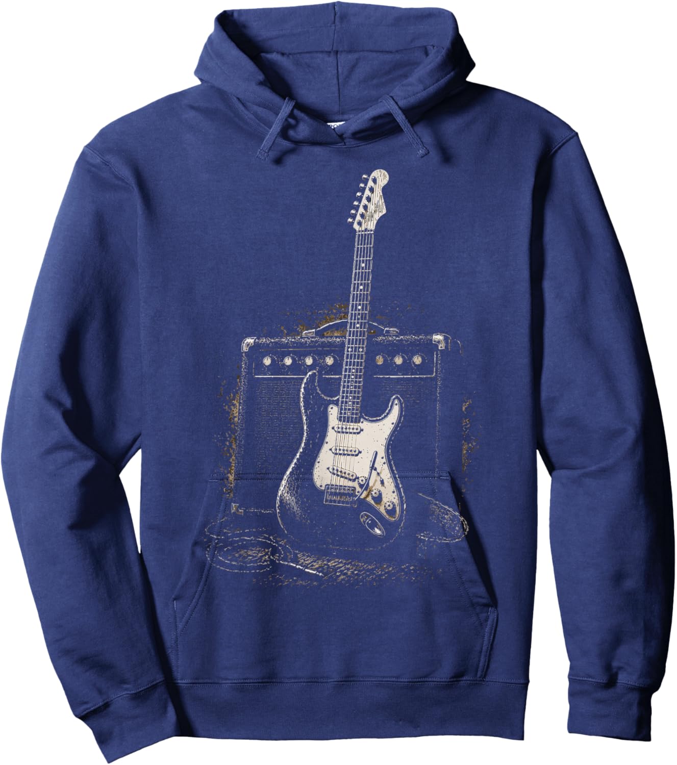 Timeless Electric Guitar Amp Classic Rock Music Lover Hoodie - Hoodie | Navy