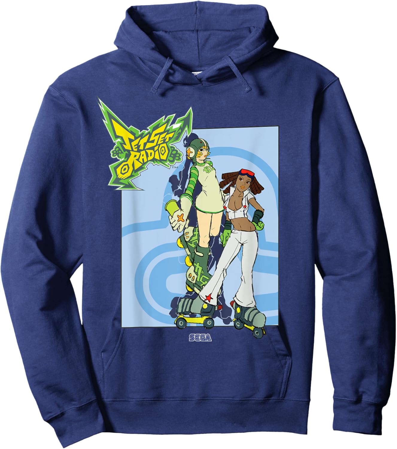 Jet Set Radio Duo Gum, Piranha SEGA Dreamcast Video Game Hoodie - Hoodie | Navy