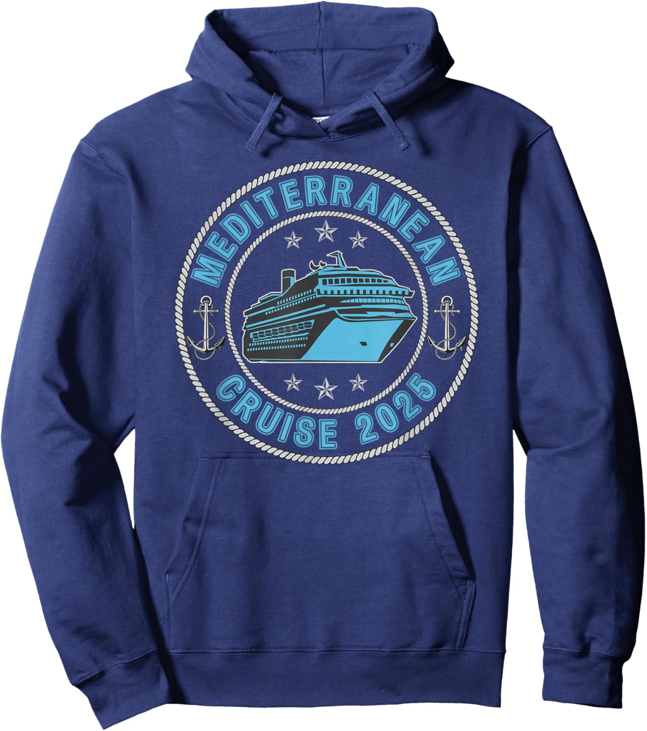 Mediterranean Cruise 2025 European Cruising Family Cruise Hoodie - Hoodie | Navy