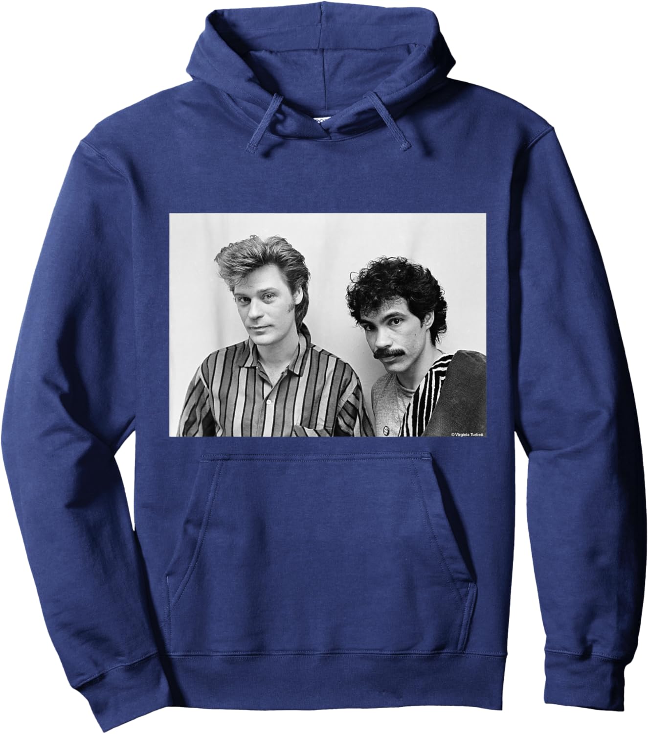Daryl Hall & John Oates Pop Duo Headshot by Virginia Turbett Hoodie - Hoodie | Navy