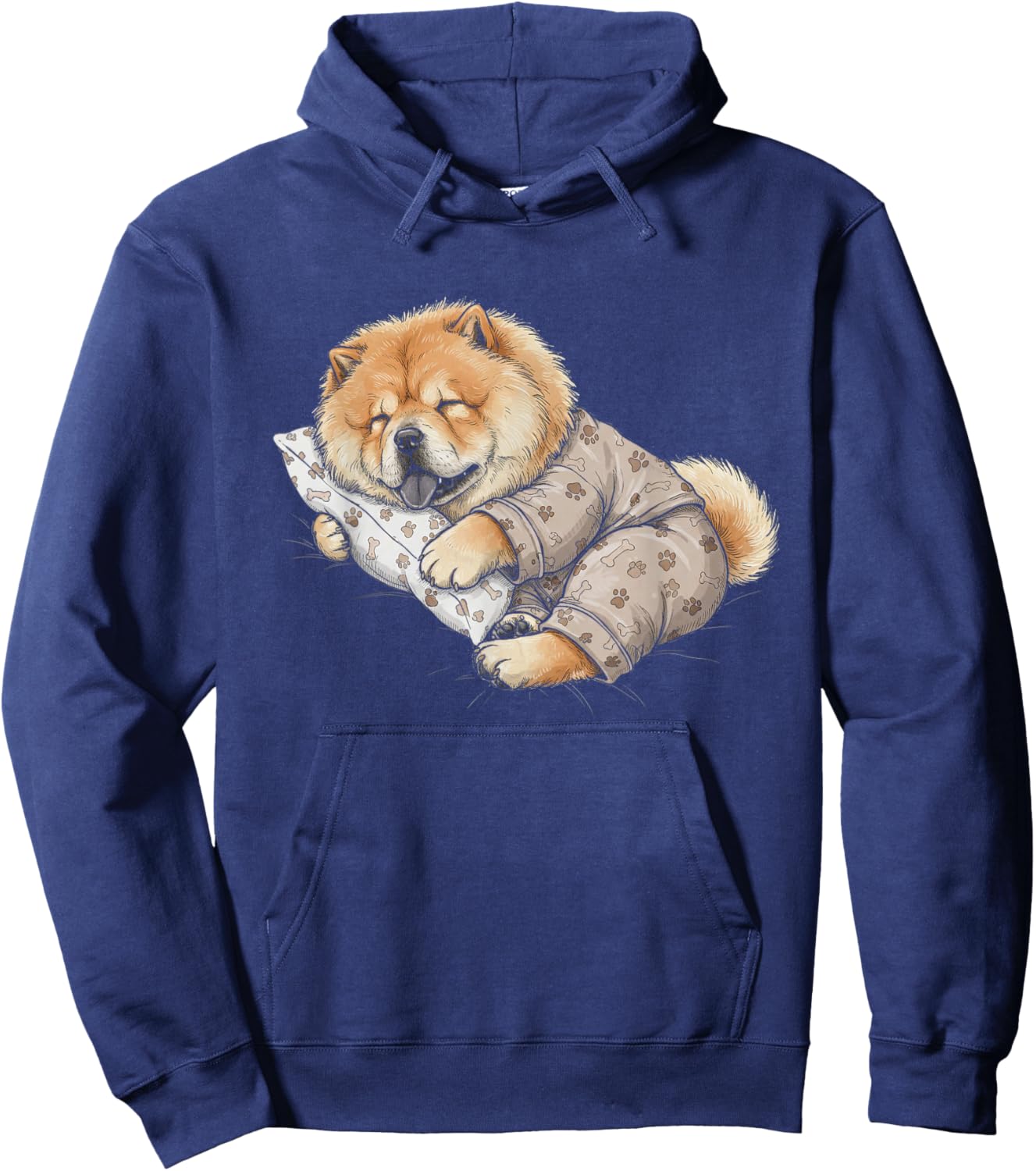 Funny Sleepy Chow Chow Pajama Men Women Kids Hoodie - Hoodie | Navy