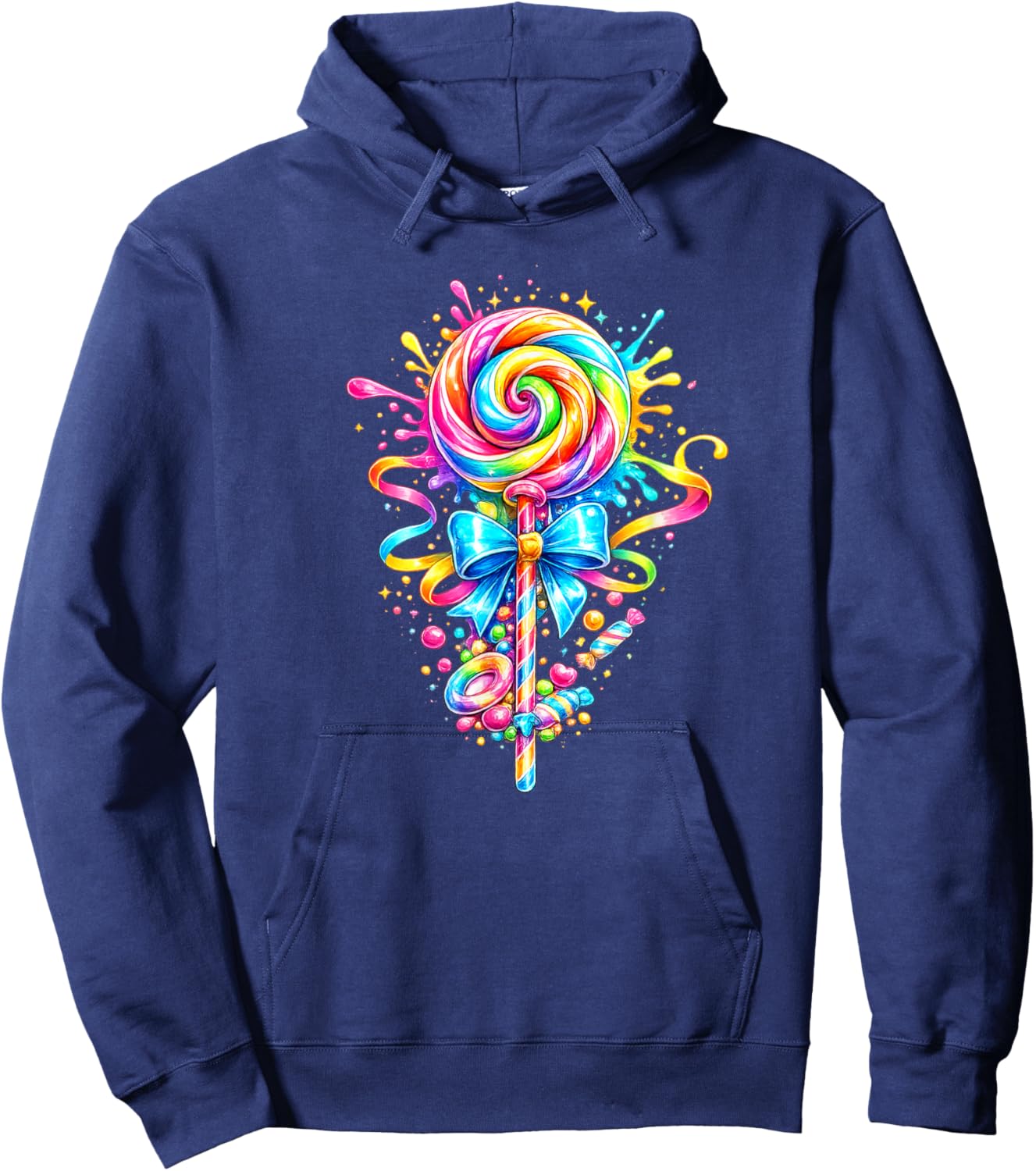 Candy Candy Costume Women's Carnival Lollipop Fancy Dress Hoodie - Hoodie | Navy