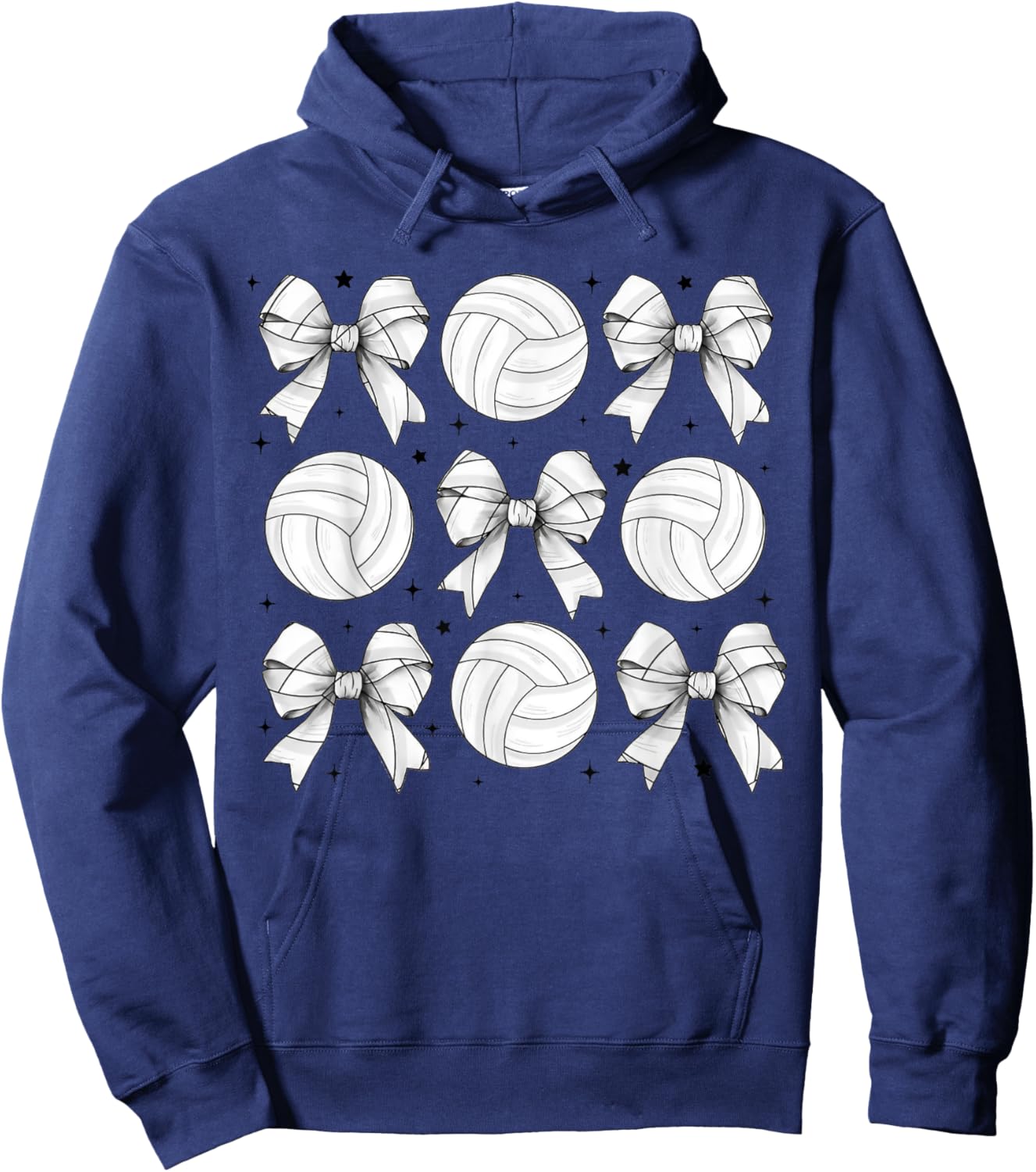 Funny Volleyball For Girls Teens Women Volleyball Coquette Hoodie - Hoodie | Navy