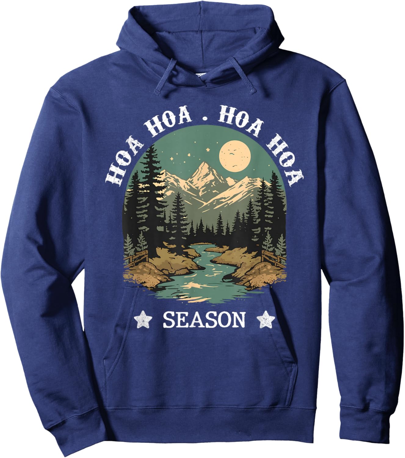 HOA Cozy Season Lover Pine Forest Twilight Nature Vibes Hoodie - Hoodie | Navy