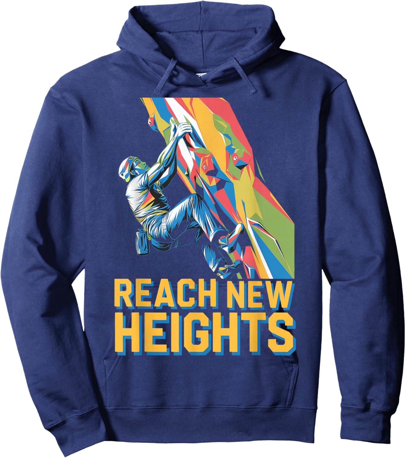 Climber Reaching New Heights for Adventure Lovers Hoodie - Hoodie | Navy