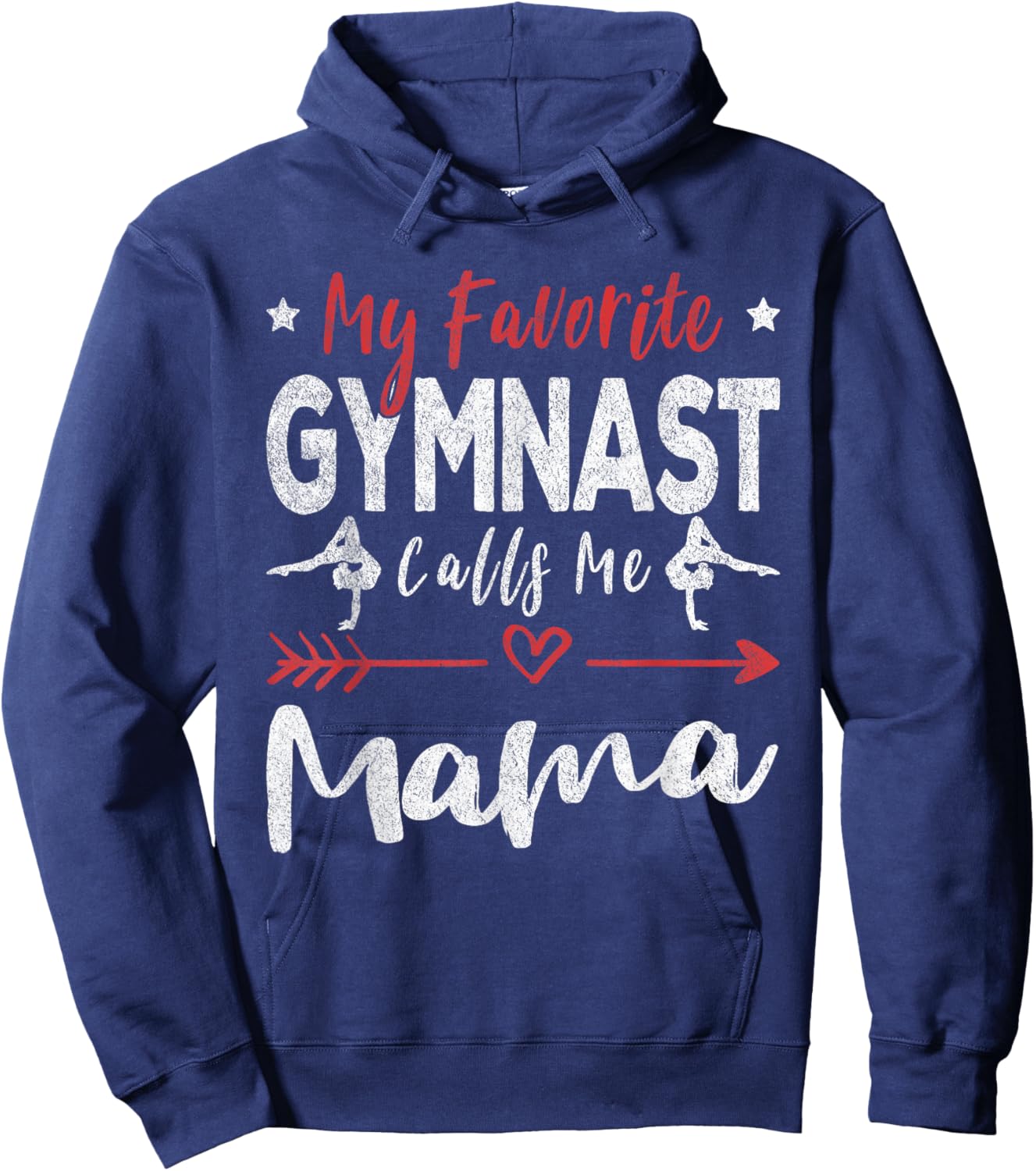 My Favorite Gymnast Calls Me Mama Gymnastics Mom Hoodie - Hoodie | Navy