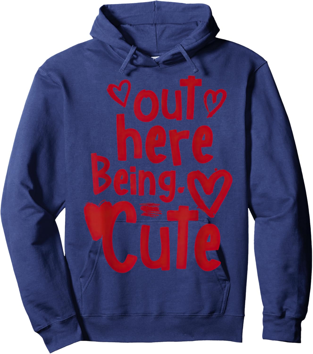 Bloodline Varsity Red Black Graphic Match Hoodie - Hoodie | Navy