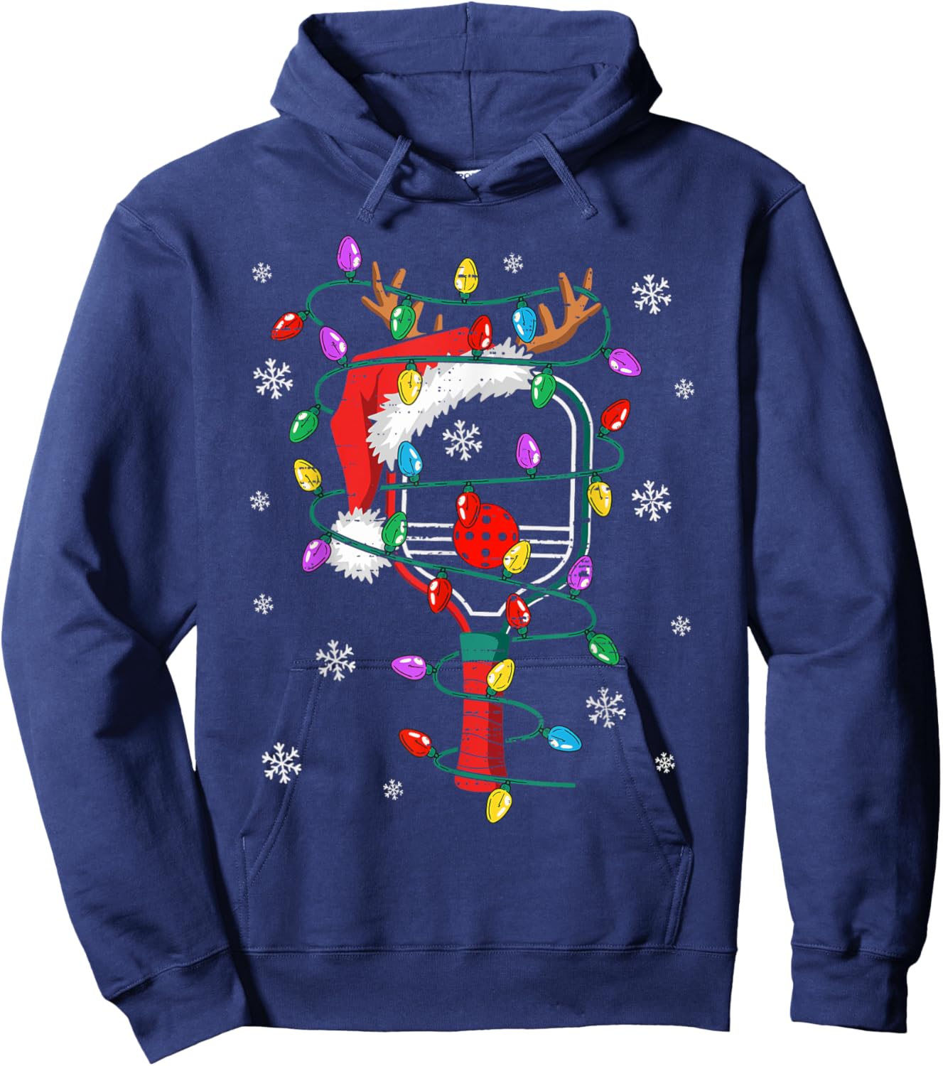 Christmas Pickleball Xmas Santa Sports Hat Kids Hoodie - Hoodie | Navy