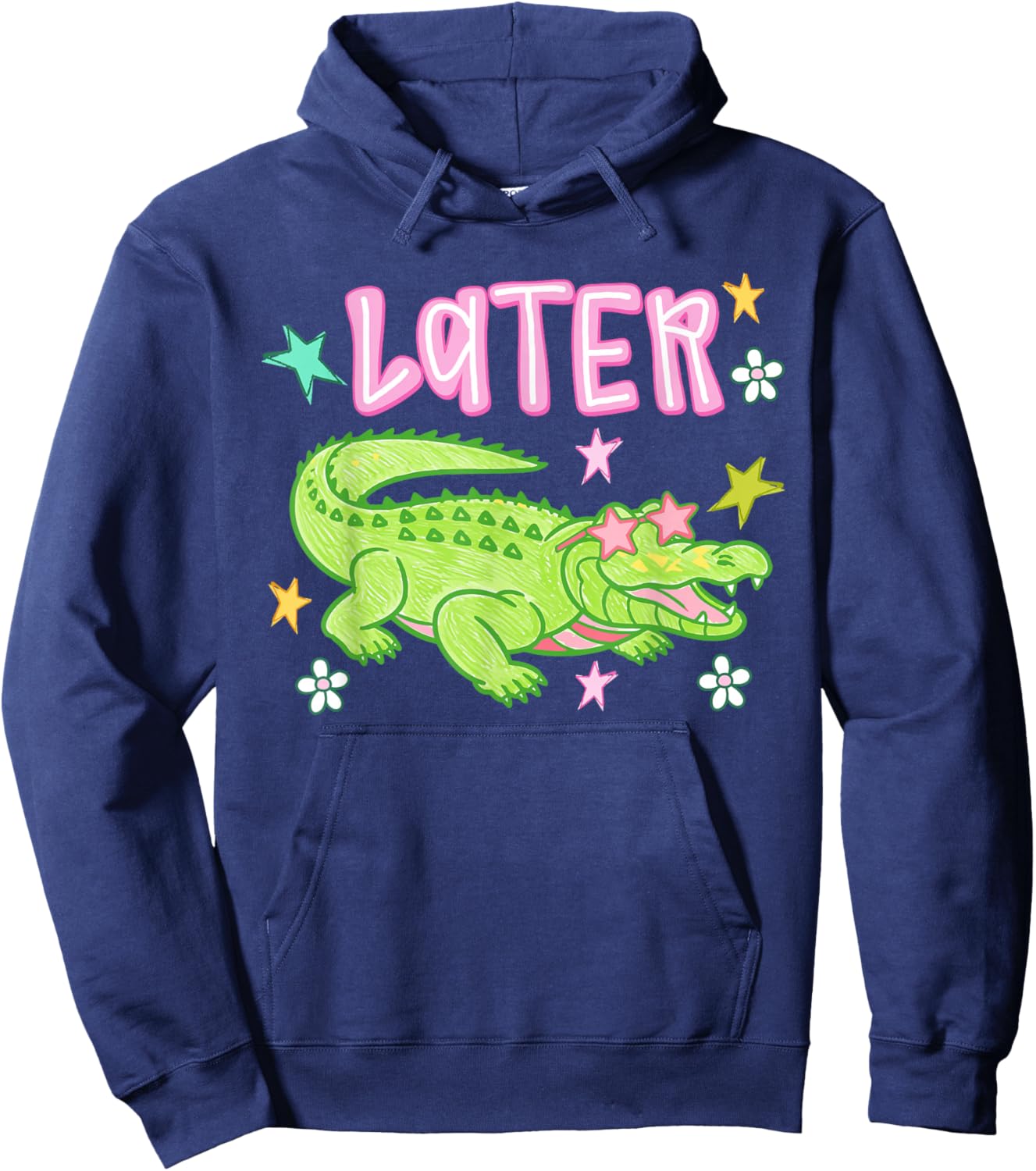 Later Gator Funny Alligator Meme Teacher Kids Last Day Hoodie - Hoodie | Navy