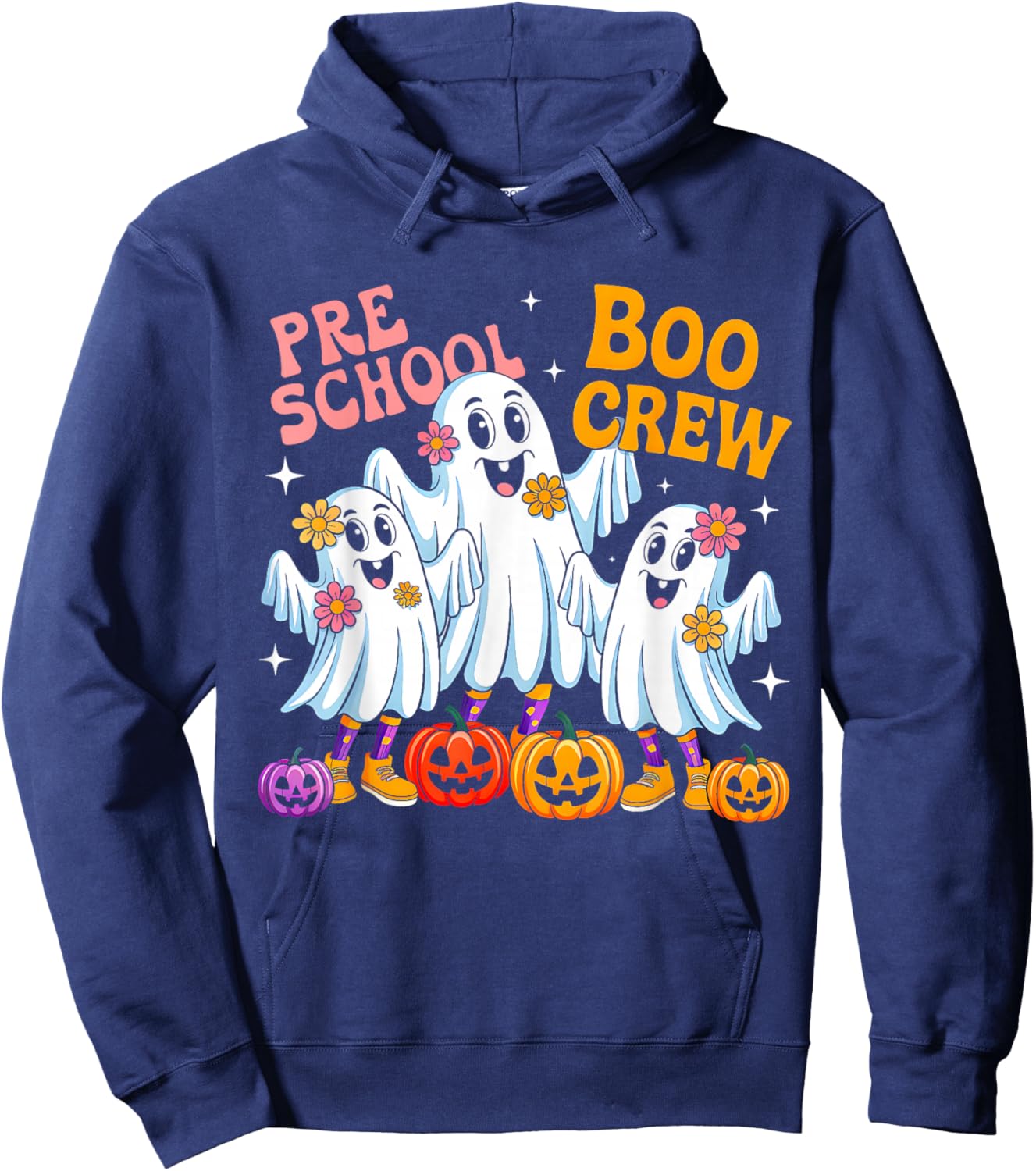 Preschool Boo Crew Preschool Halloween Teachers Students Hoodie - Hoodie | Navy