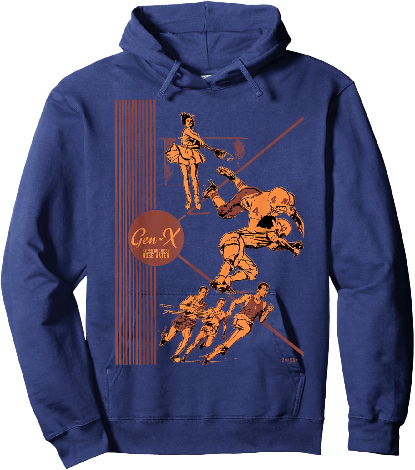 GEN X Raised On Garden Hose Water Genx gift Hoodie - Hoodie | Navy