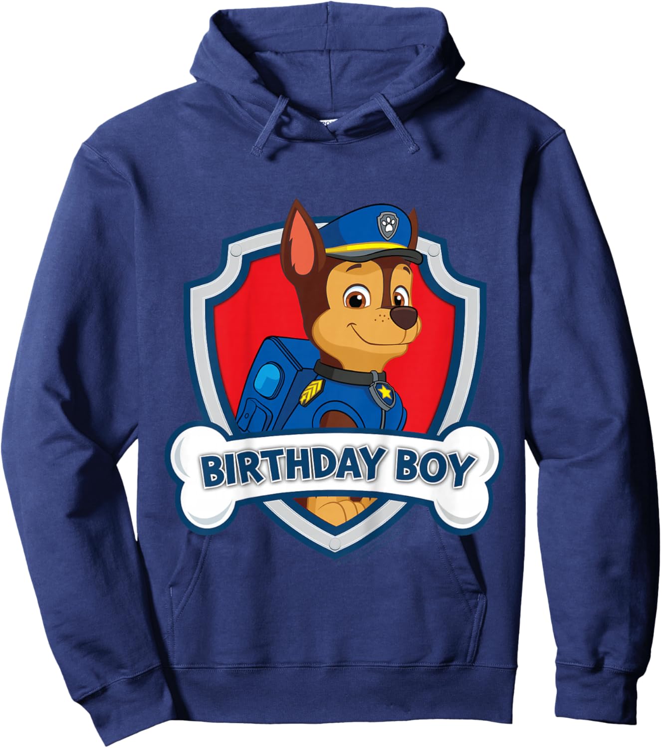 Enfant Pat Patrouille Officiel Chase Birthday Boy Happy Pup Hoodie - Hoodie | Navy
