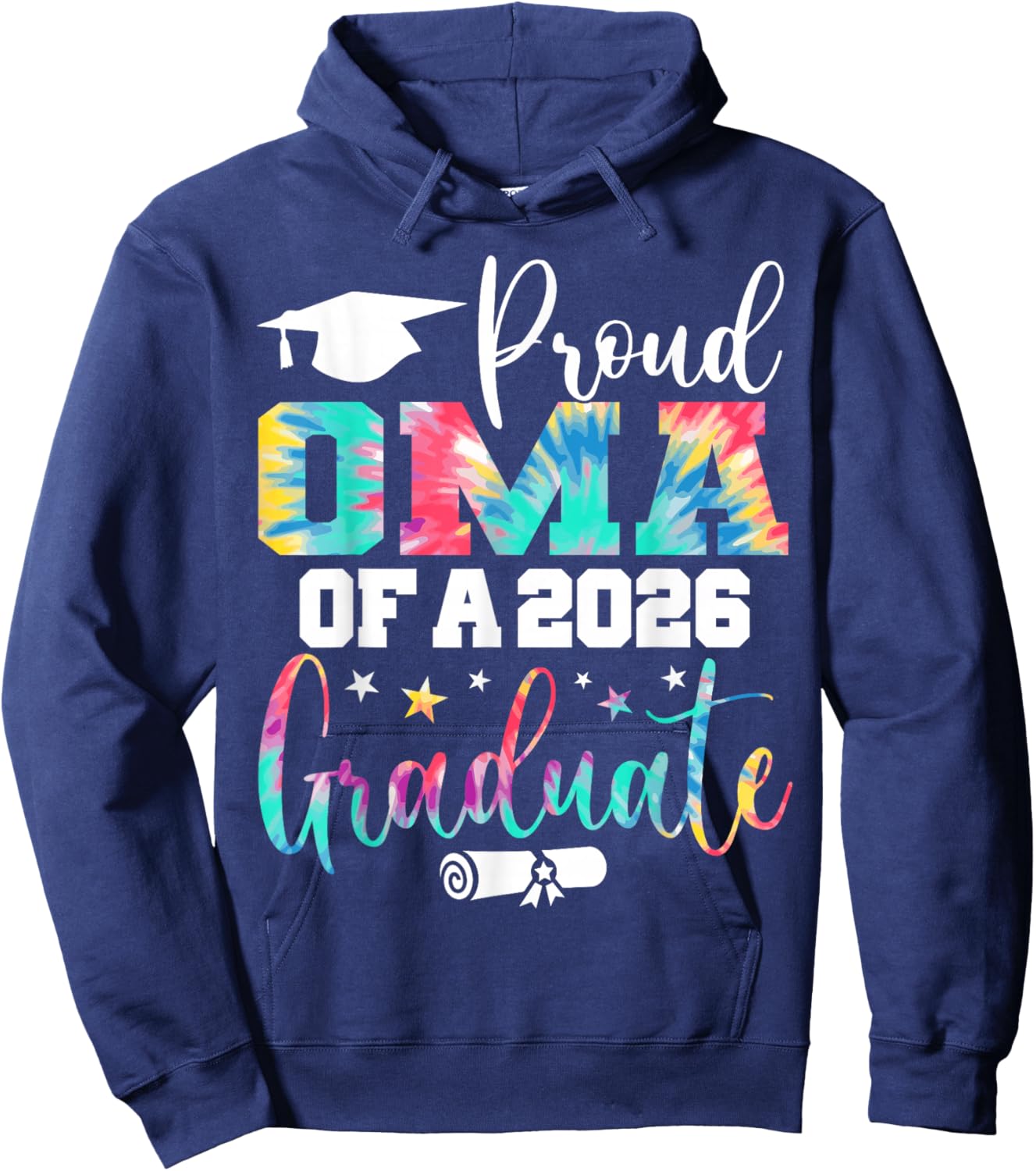 Oma Senior 2026 Proud Oma of A Class of 2026 Graduate Hoodie - Hoodie | Navy