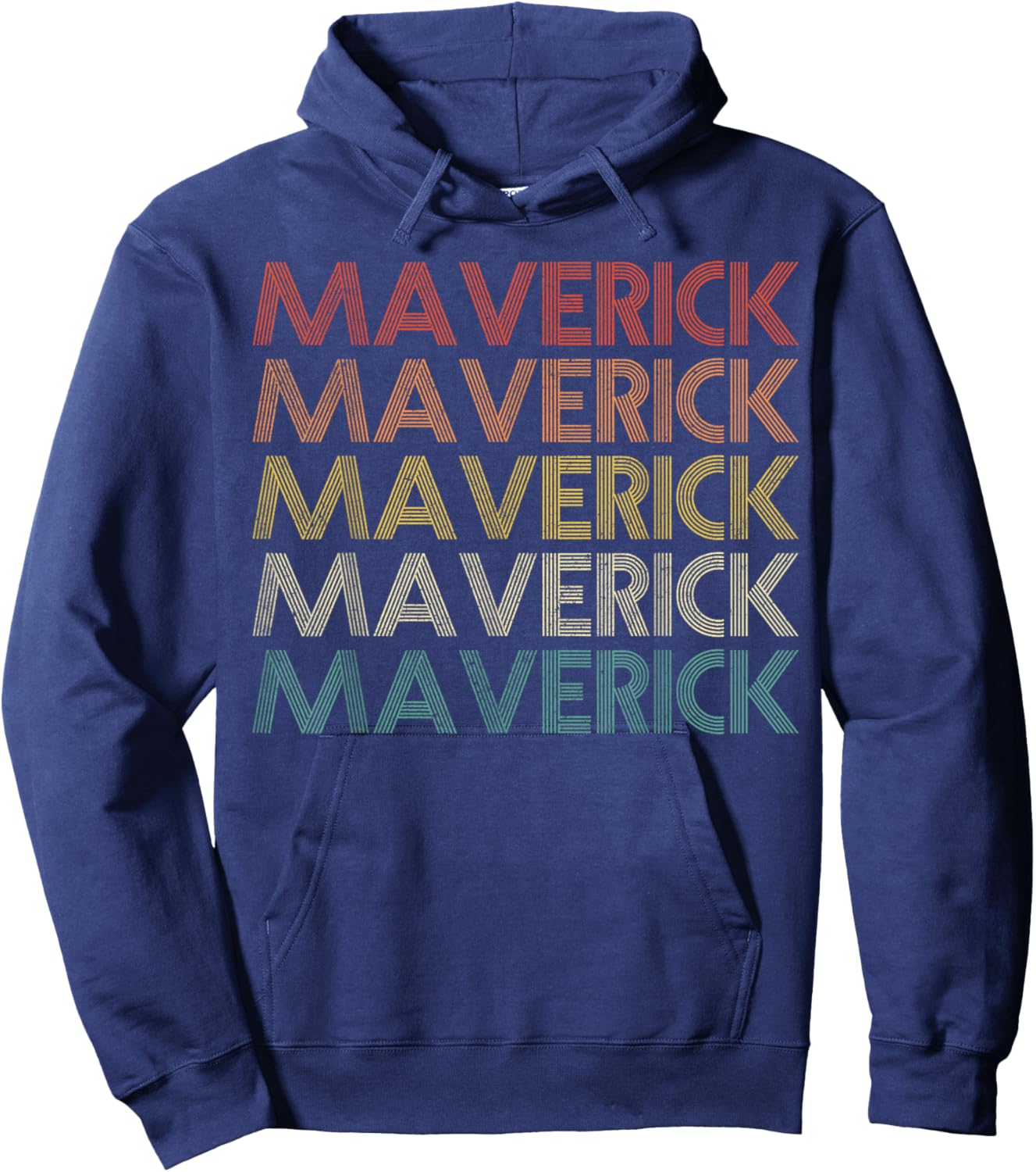 Maverick Retro Vintage Hoodie - Hoodie | Navy