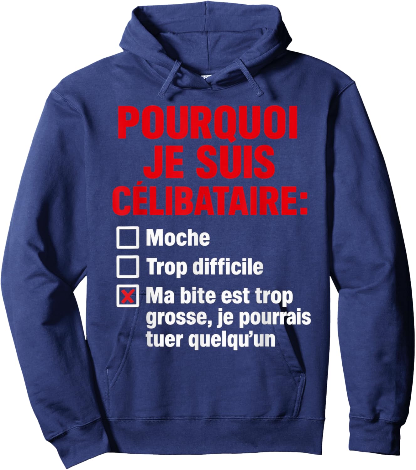 Why I'm Single, Joke Adult Hoodie - Hoodie | Navy