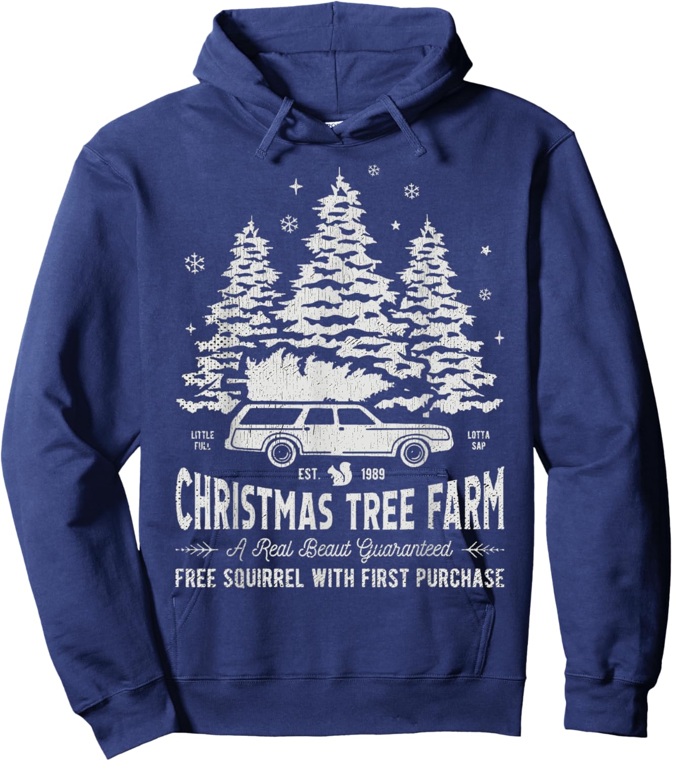 Christmas Movie Car Christmas Tree Farm Funny X-Mas Hoodie - Hoodie | Navy