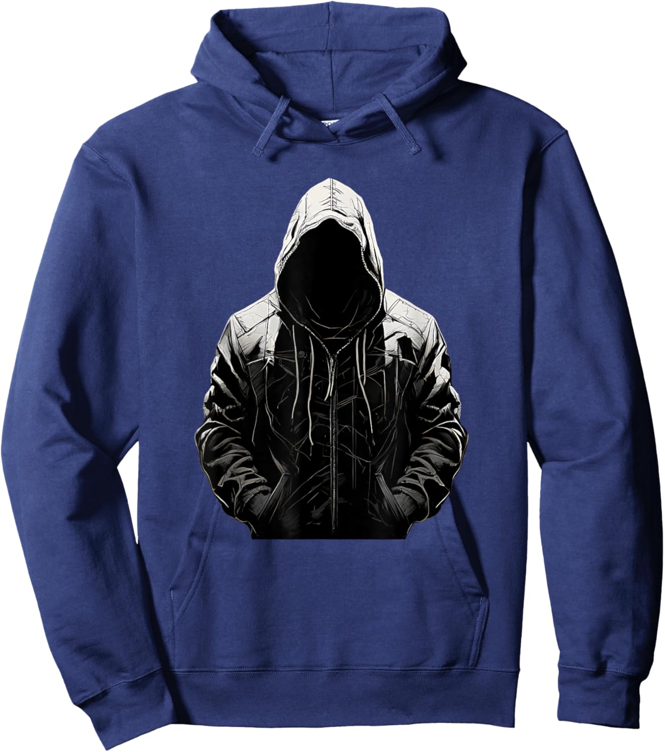 Hip Hop Rapper Graphic Black T Shirt Streetwear Men Hoodie - Hoodie | Navy