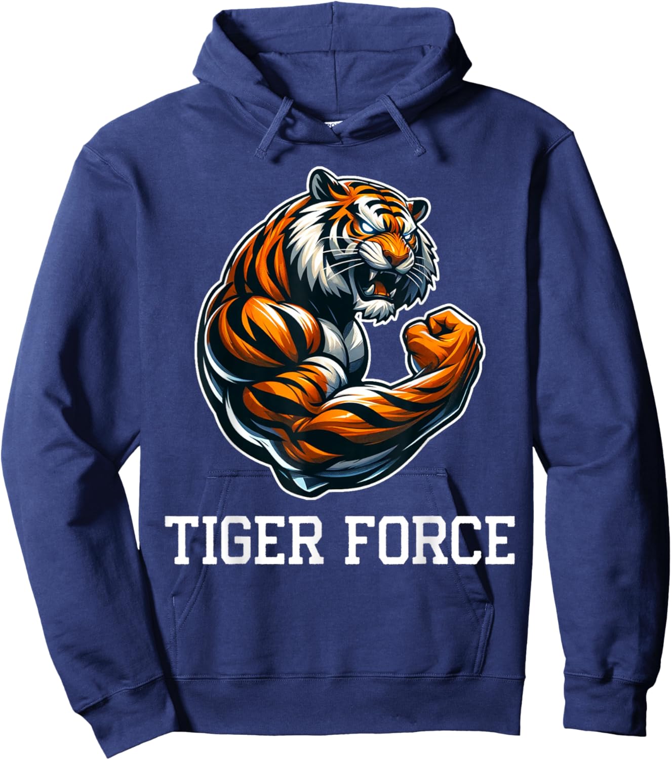 Tiger Force Wild Animal Lover Wildlife Nature Graphic Hoodie - Hoodie | Navy