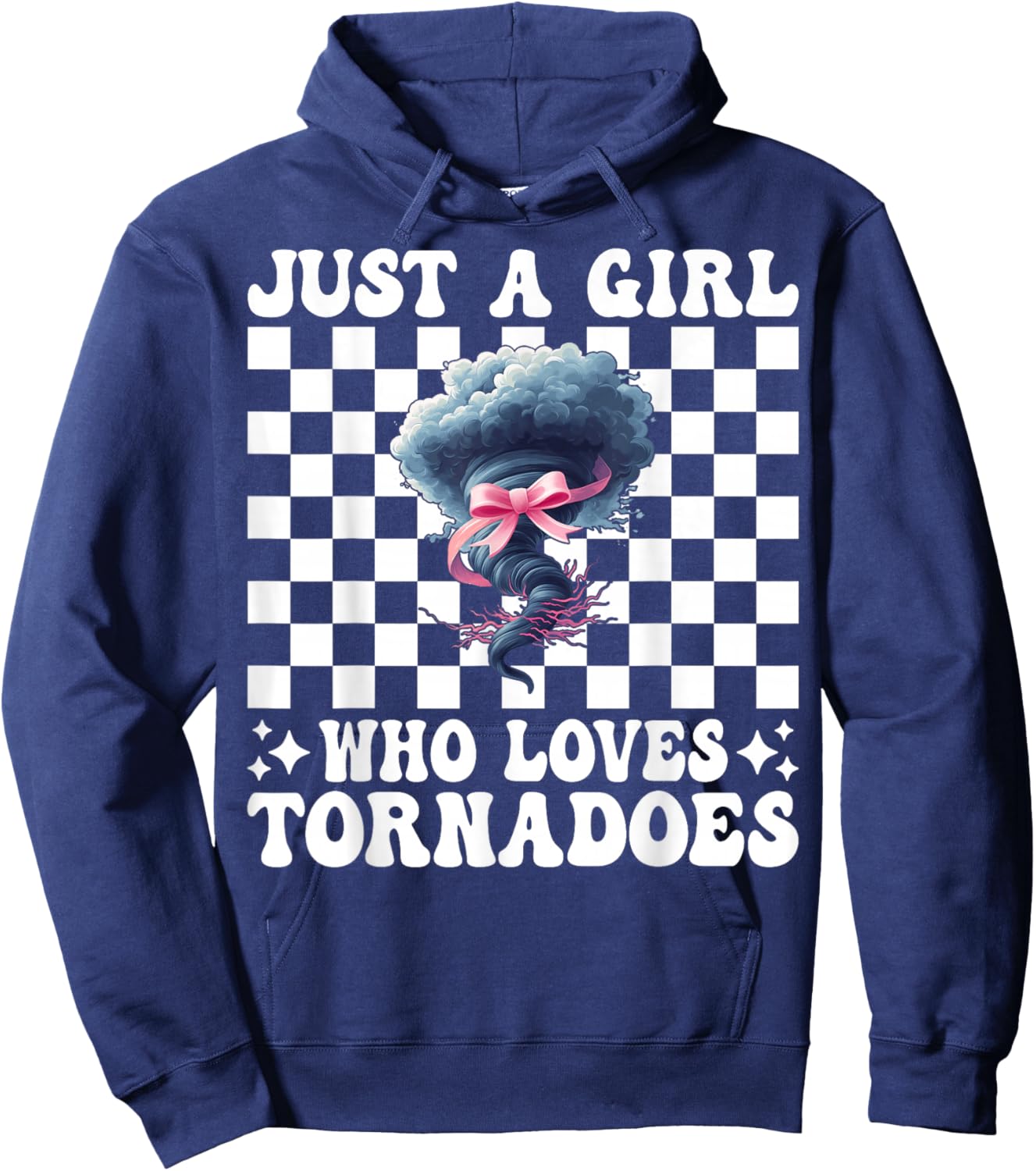 Just A Girl Who Loves Tornadoes Storm Chaser Storm Chasing Hoodie - Hoodie | Navy