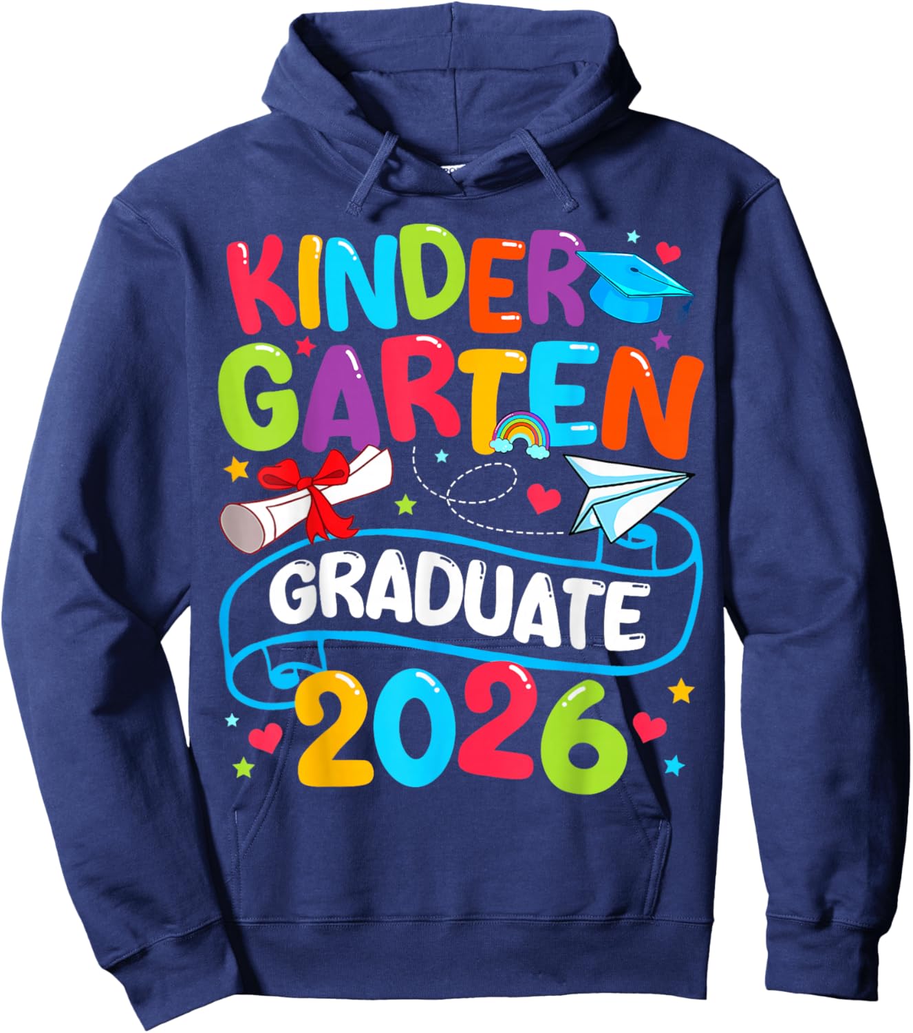 Kindergarten Graduation 2026 Pre-k Graduate Kids Boys Girls Hoodie - Hoodie | Navy