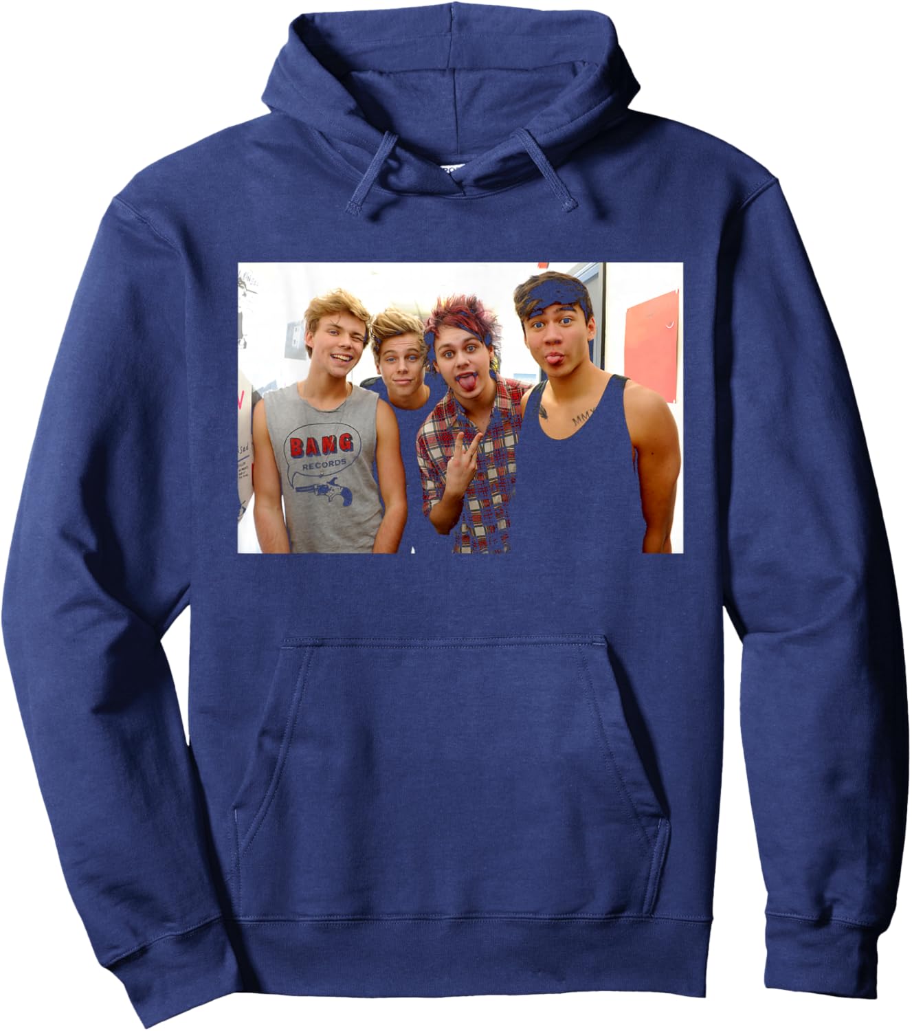 5 Seconds of Summer UK Tour Amnesia 2014 Hoodie - Hoodie | Navy