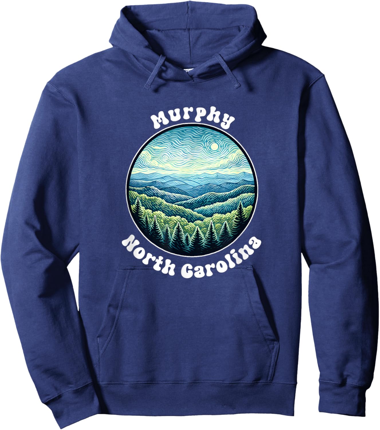 Murphy North Carolina Mountains Forest Vacation Souvenir Hoodie - Hoodie | Navy