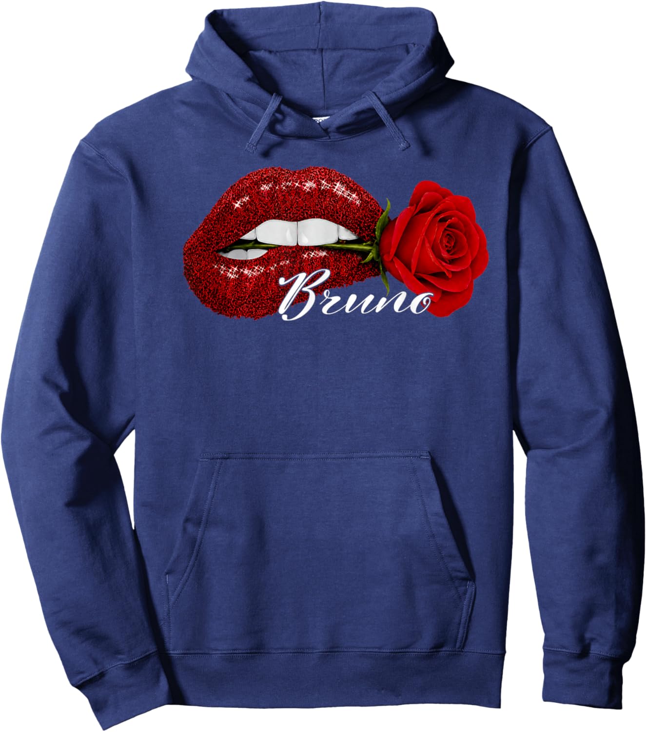 Cute Bruno Lover Red Lips Women Kids Hoodie - Hoodie | Navy