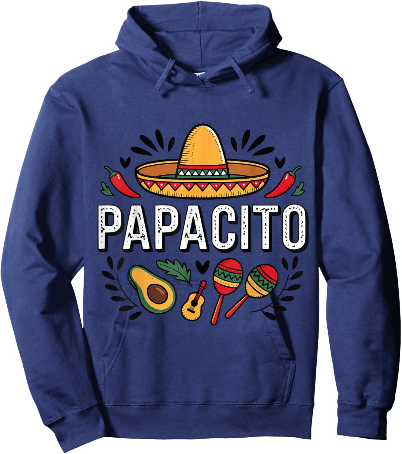 Papacito Family Cinco De Mayo Matchin Couple Mexican Dad Men Hoodie - Hoodie | Navy