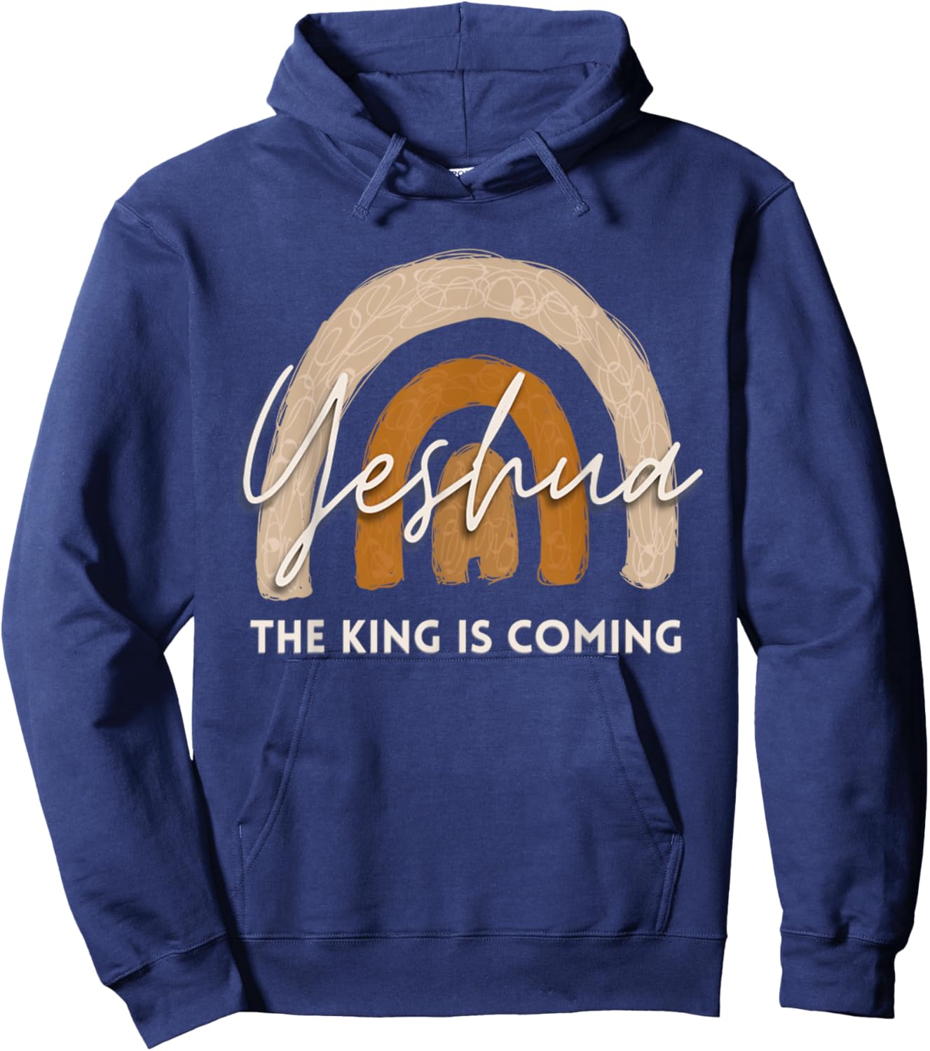 Yeshua The King Is Coming Christian Jesus Faith Bible Verse Hoodie - Hoodie | Navy