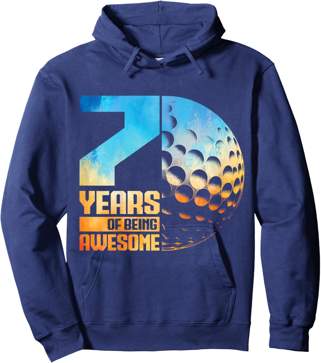 7th Birthday Boys Golf Player Golf 7 Years Old Hoodie - Hoodie | Navy