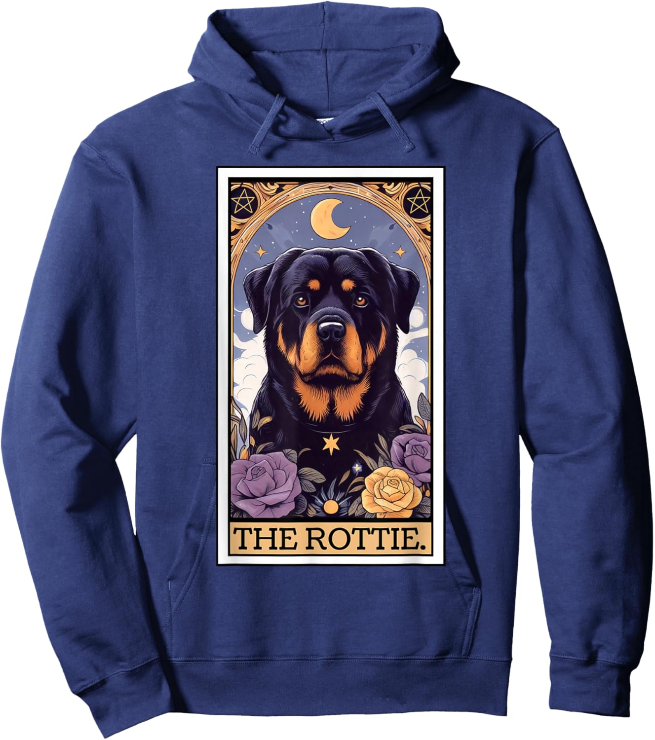 Rottweiler Tarot Card Women Men Kids Rottie Mom Rottie Dad Hoodie - Hoodie | Navy