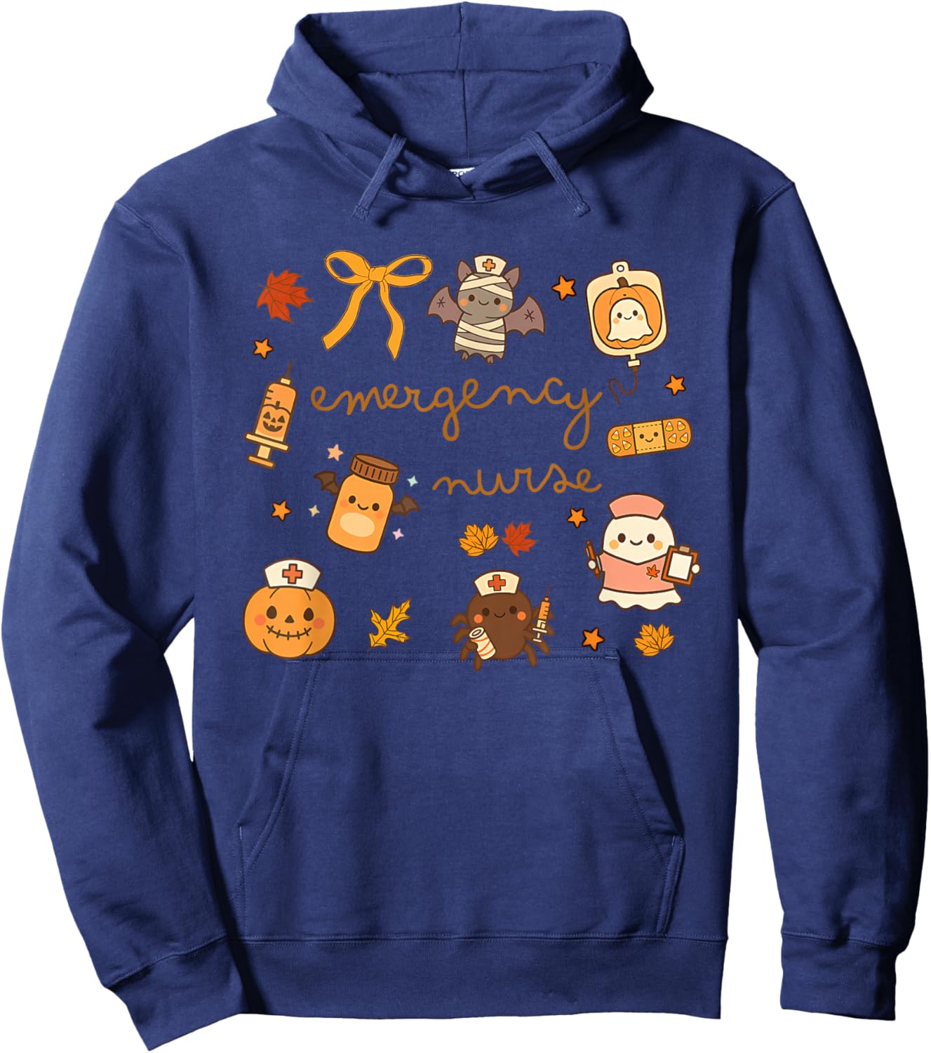 Emergency Department Halloween ER Nurse Halloween Hoodie - Hoodie | Navy