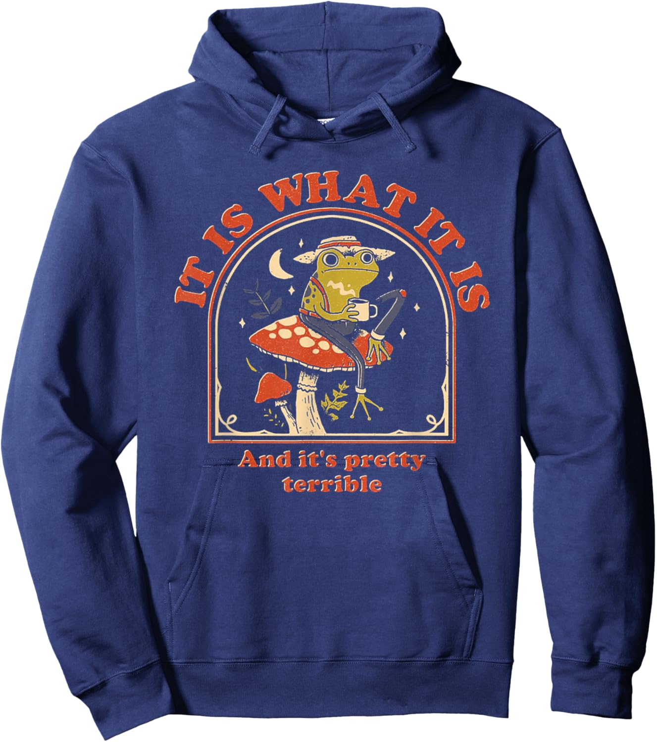 It Is What It Is And It's Pretty Terrible Funny Frog Hoodie - Hoodie | Navy