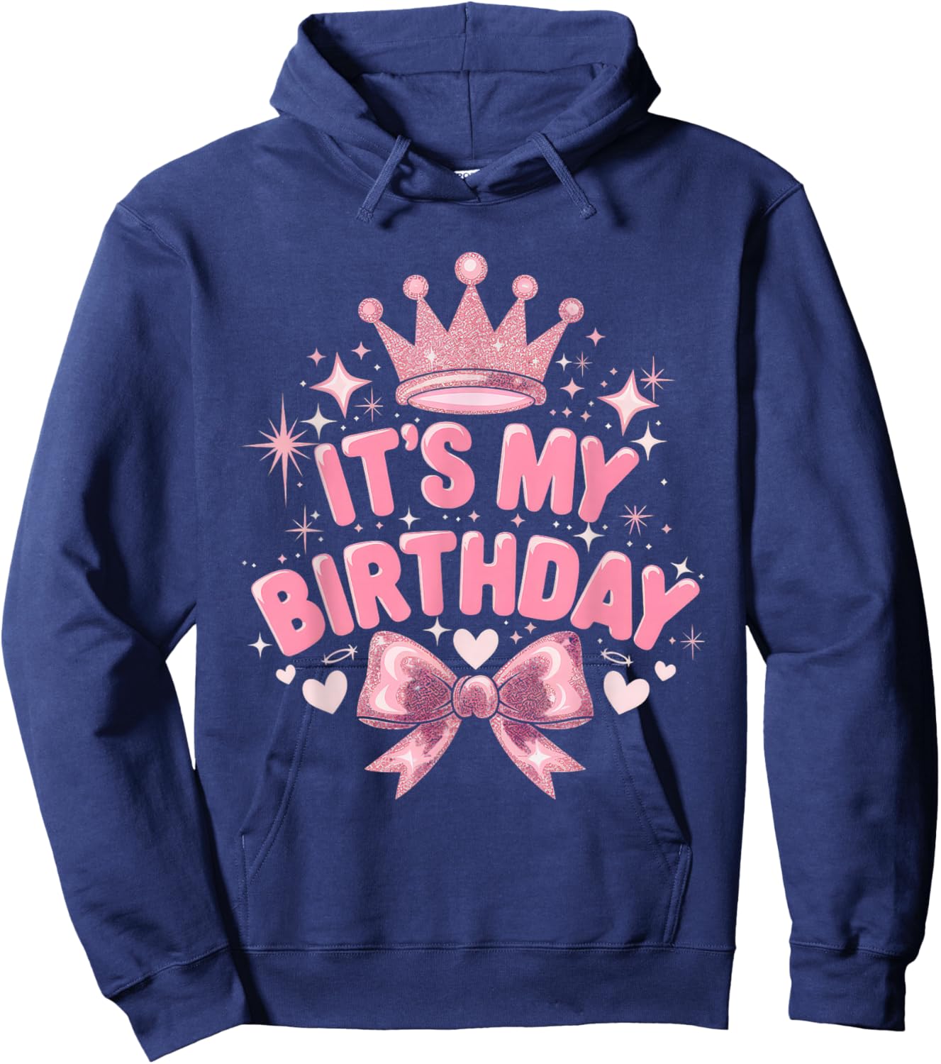 It's My Birthday Girls Women Groovy Coquette Bday Hoodie - Hoodie | Navy