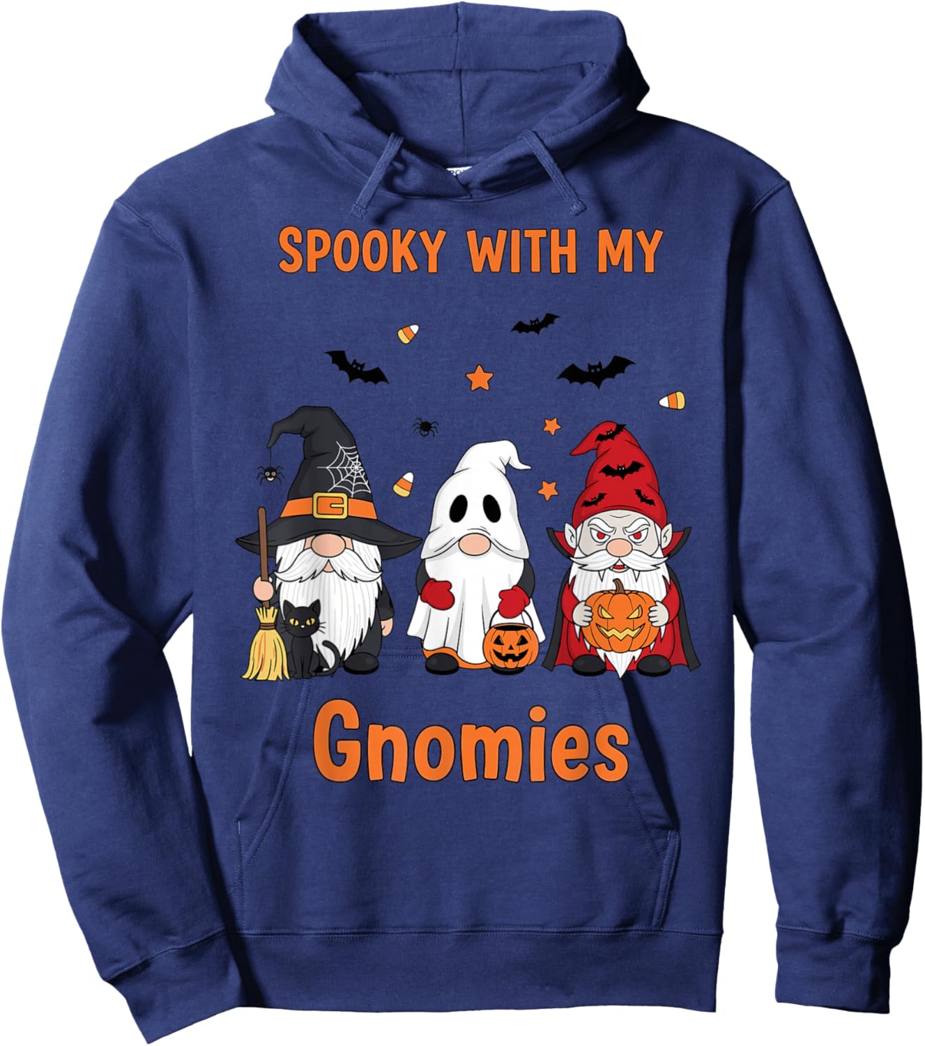 Halloween Gnome Costume Squad Witch Ghost Vampire Hoodie - Hoodie | Navy