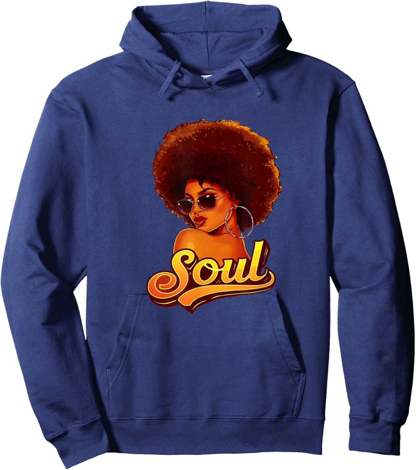 Vintage Funk Soul Music, Brotha, Sista Retro 60s 70s 80s Hoodie - Hoodie | Navy