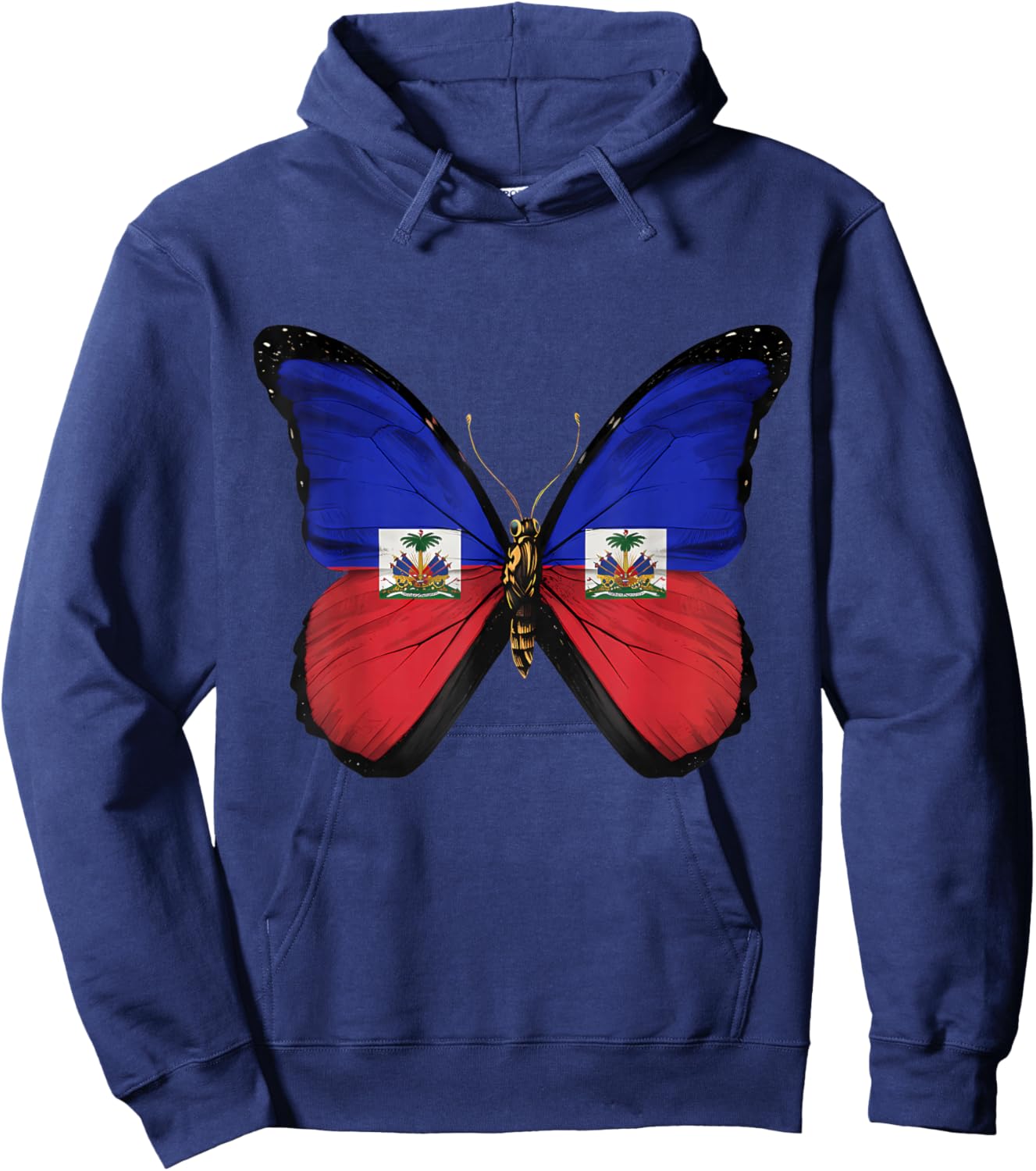 Drapeau haïtien Racines haïtiennes Hoodie - Hoodie | Navy