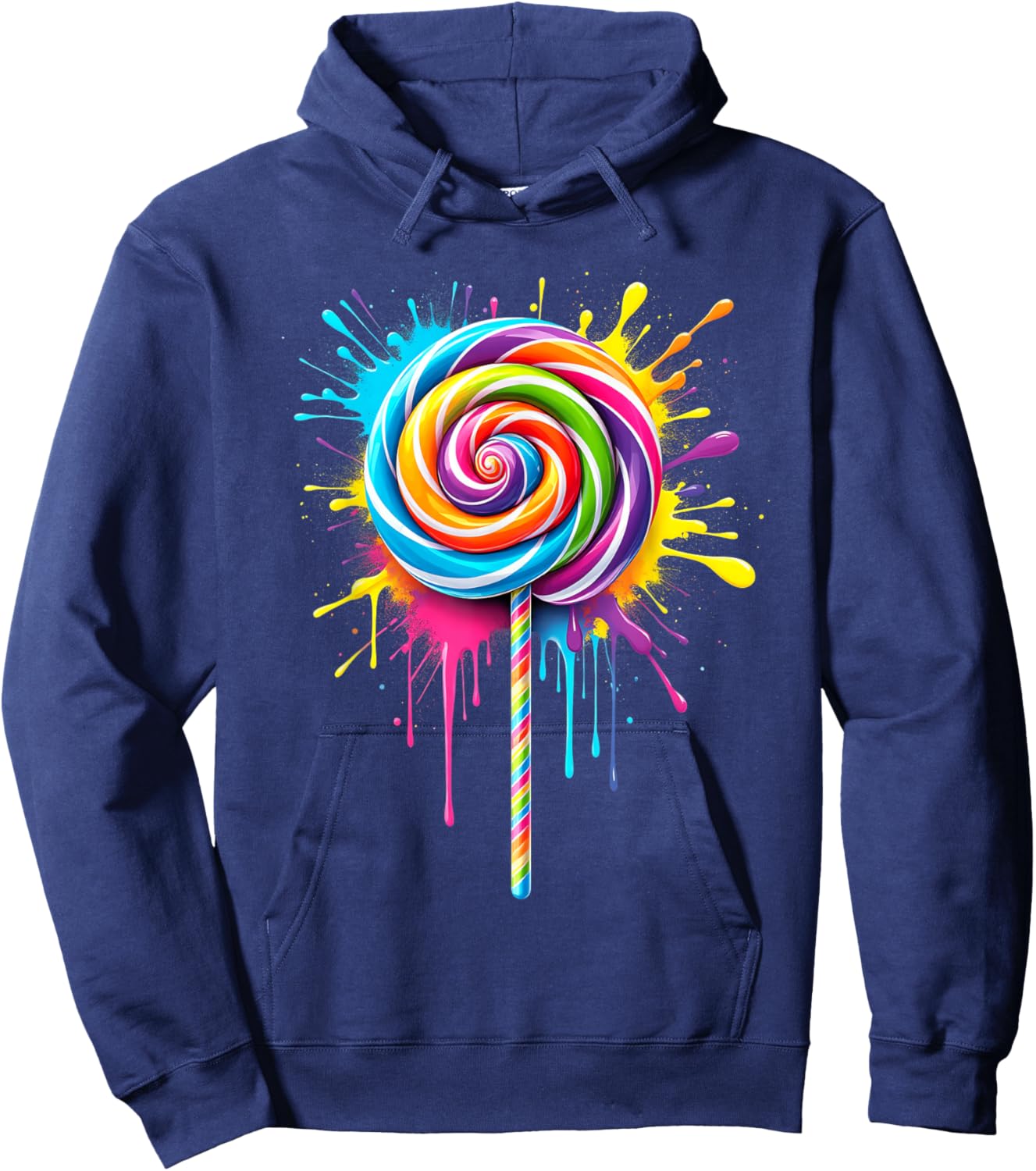 Candy Candy Costume Women's Carnival Lollipop Fancy Dress Hoodie - Hoodie | Navy